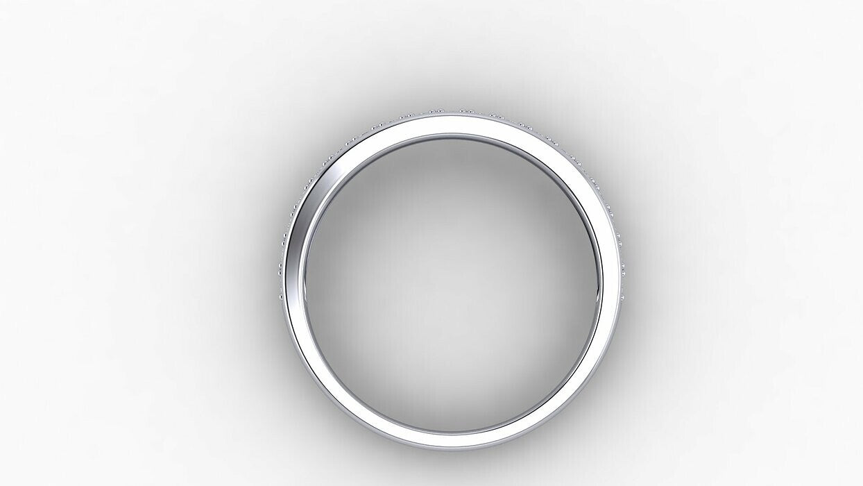 925 Silver CZ Round Cut Eternity Wedding Band Ring Women Wedding US5-15 Gift