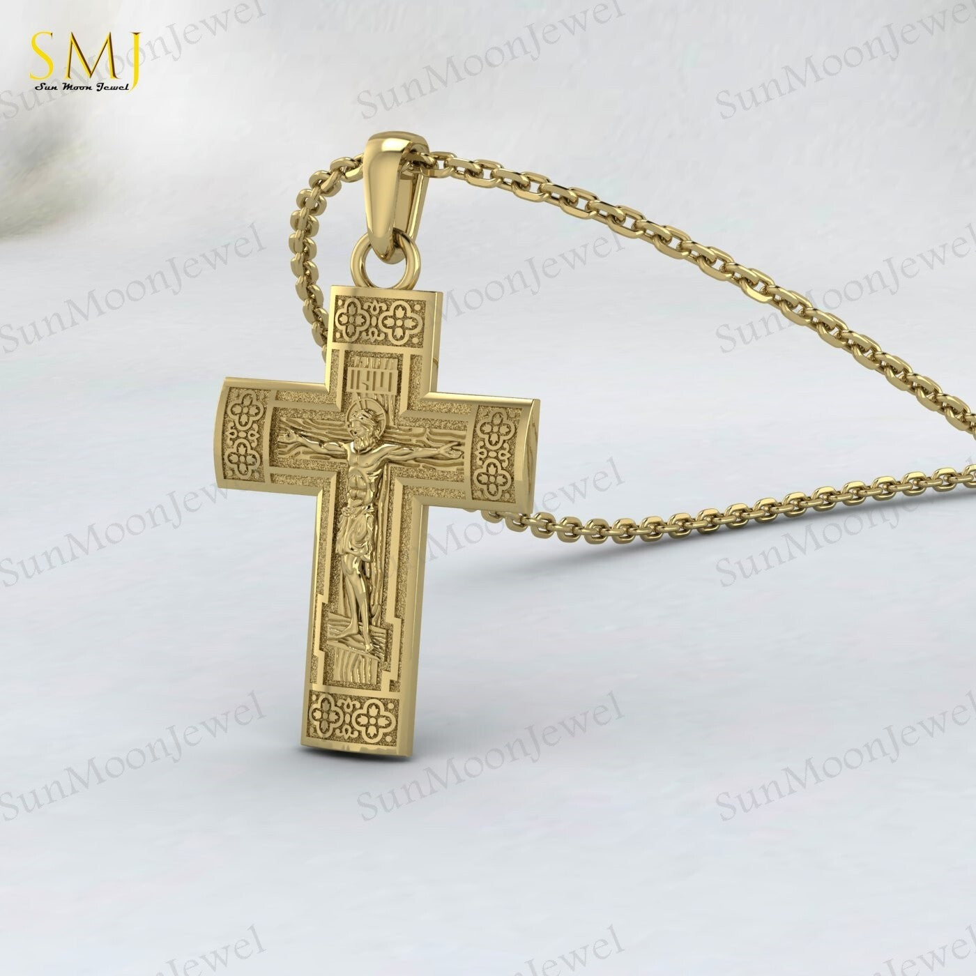 Jesus Ascension Necklace Christian Cross Religious Pendant 925 Silver Christmas