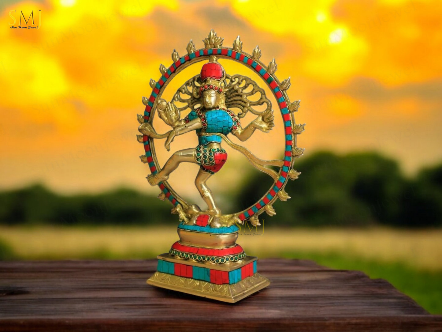 Brass Nataraja Statue Nataraj Dancing Shiva Idol Divine Brass Showpiece Gift