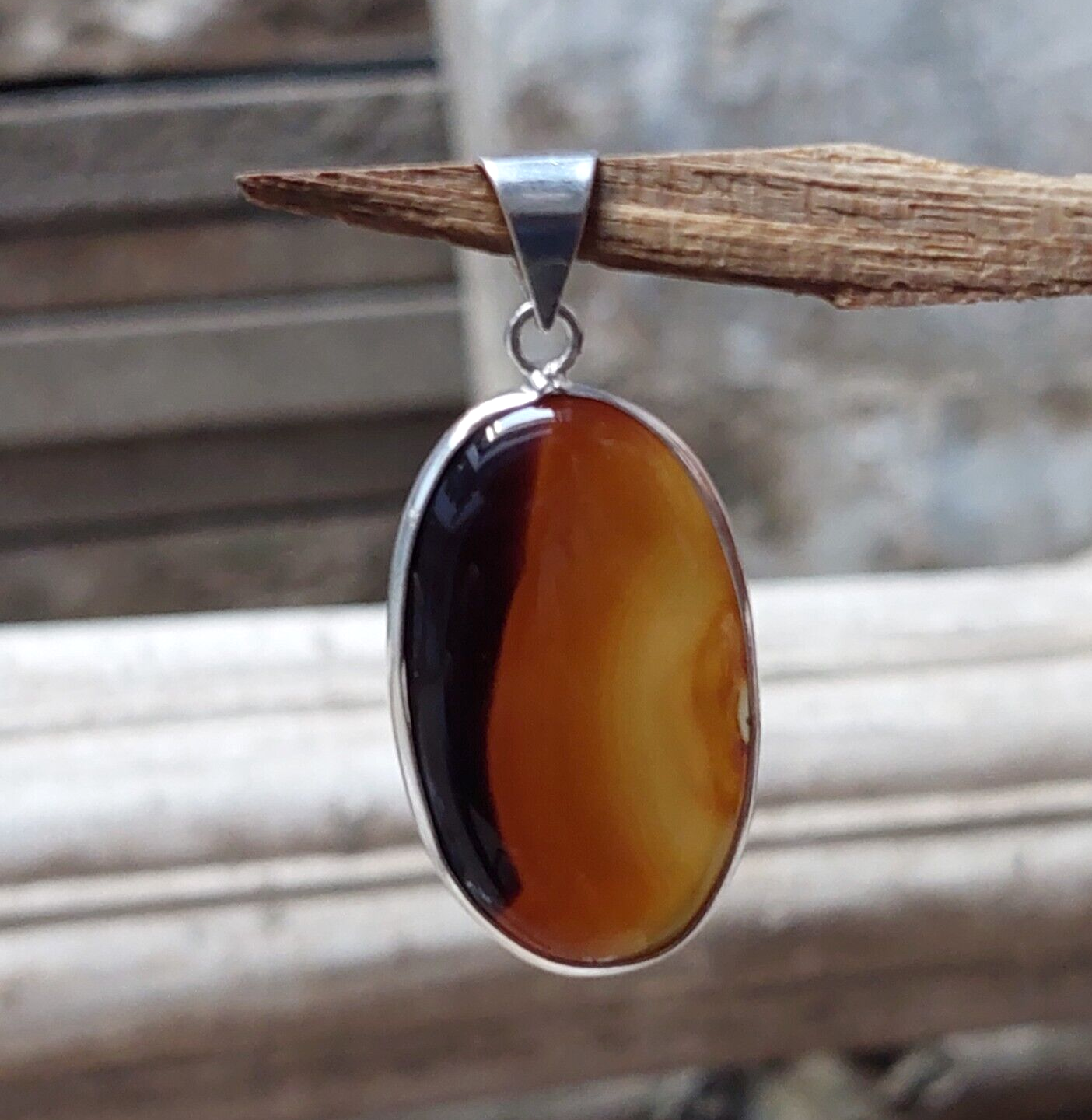 Oval Montana Agate 925sterling Silver Handmade Pendant,Unisex Gift,Bezel Pendant