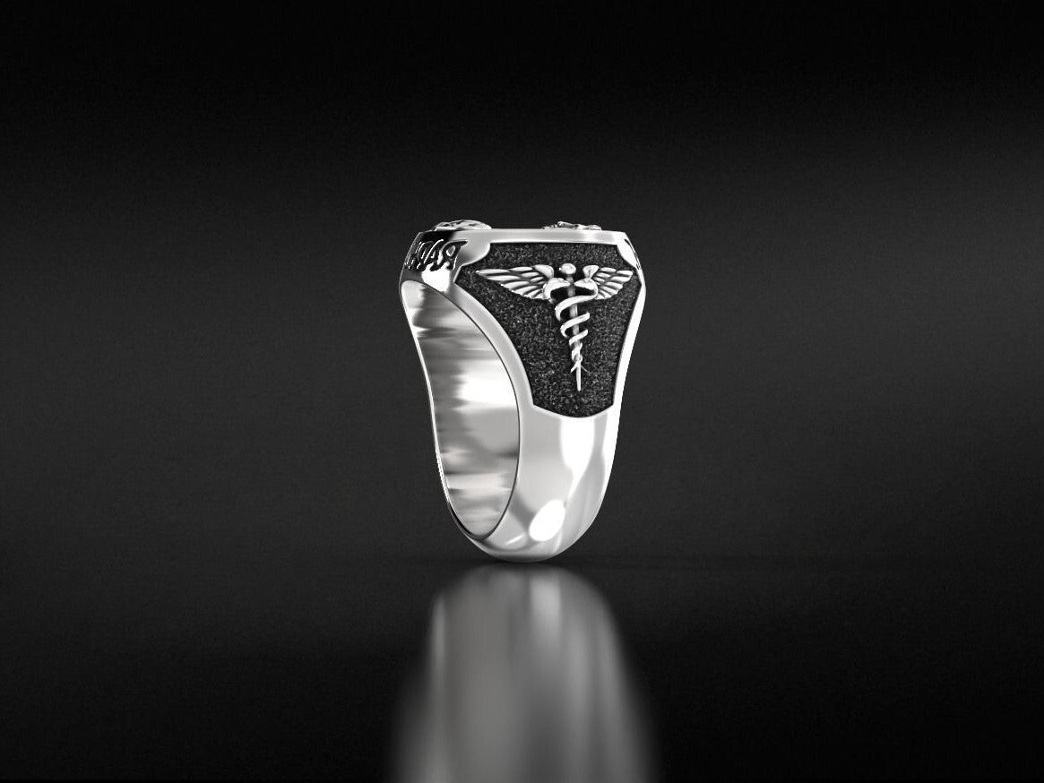 Saint Raphael Archangel Ring 925 Silver Spiritual Christian Gift US 5-15 Unisex