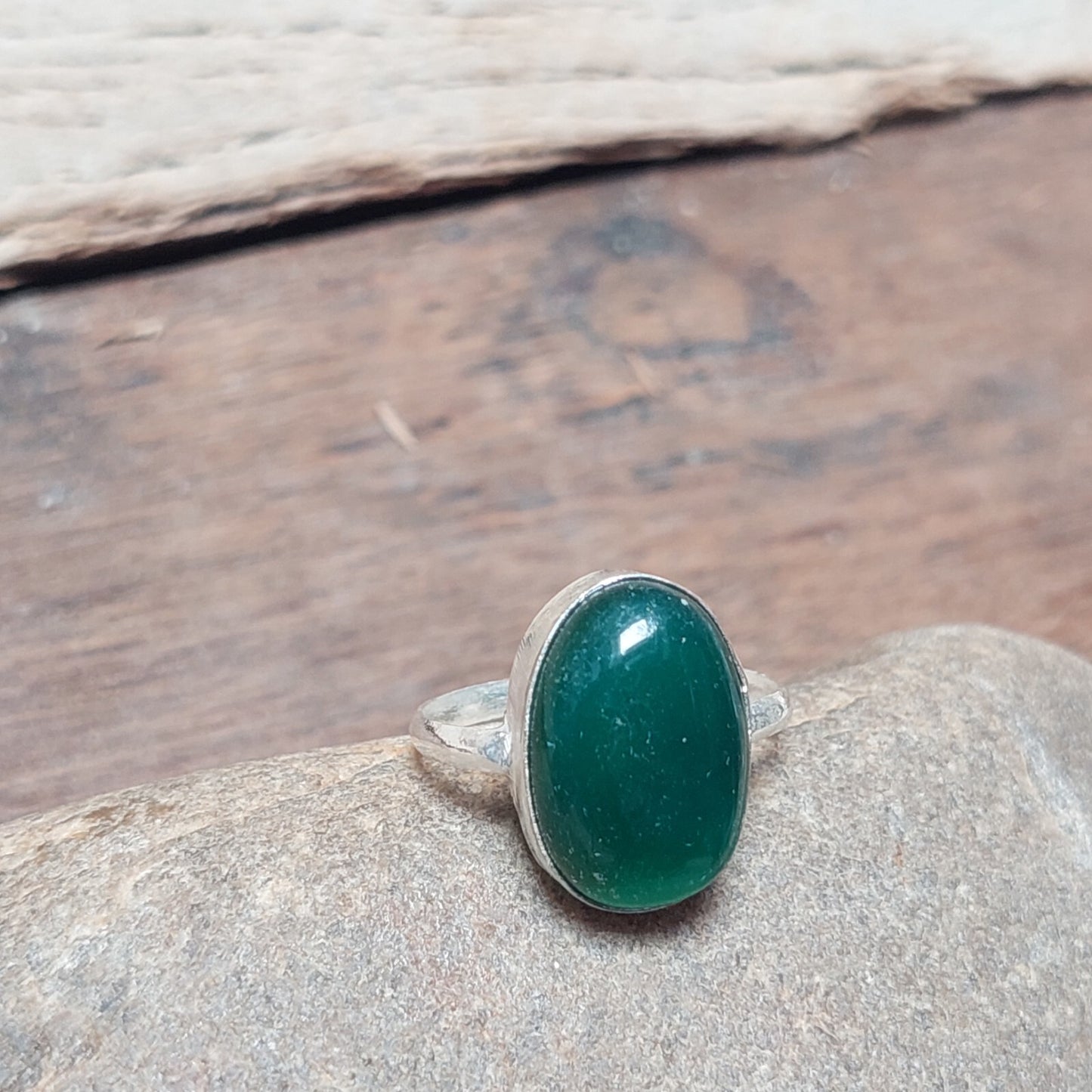 Green Onyx Dainty Ring,925 Sterling Silver Ring,Handmade Oval Onyx Boho Ring