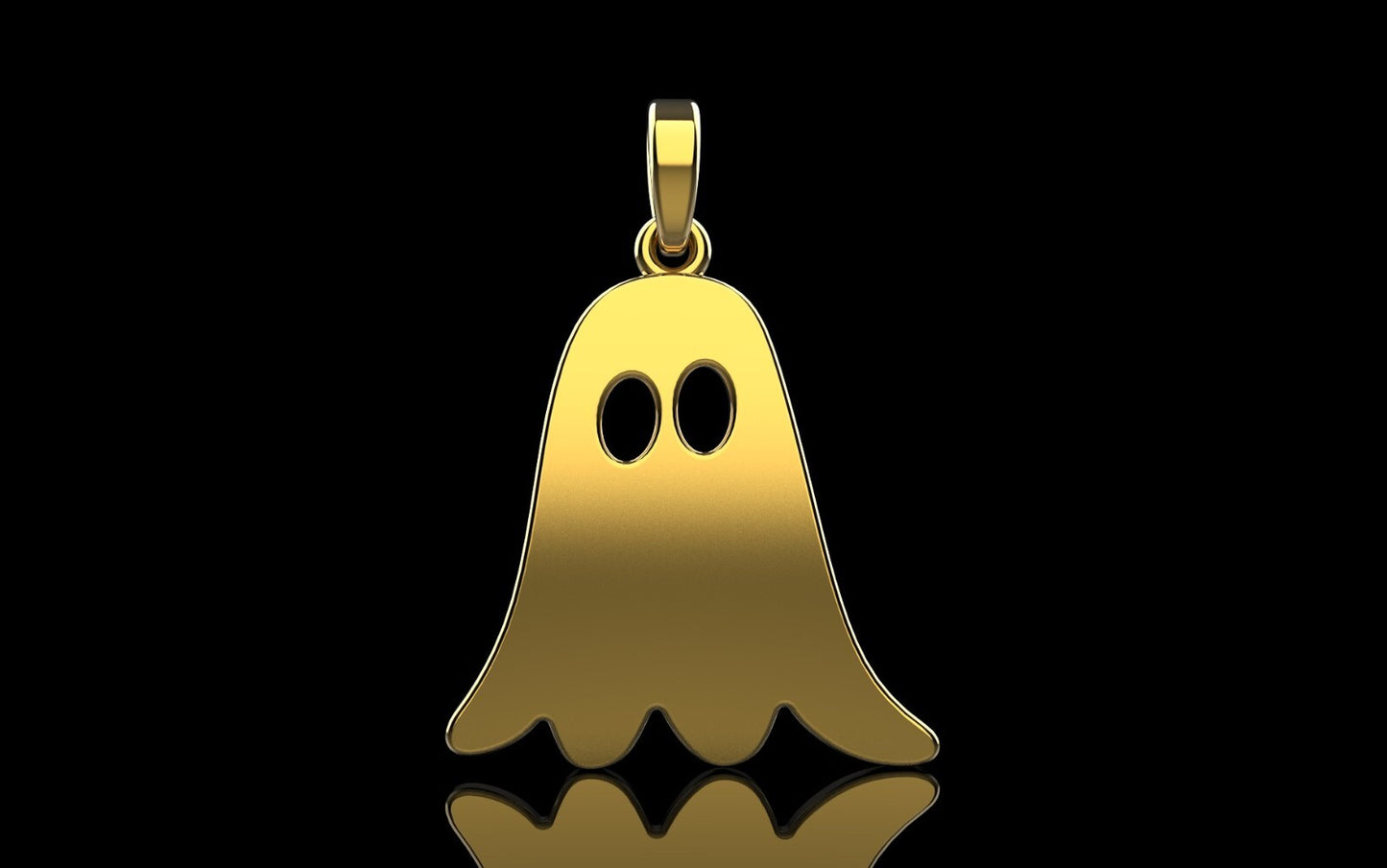 Ghost Pendant Halloween Charm Brass Necklace Spooky Jewelry Halloween Gift Women