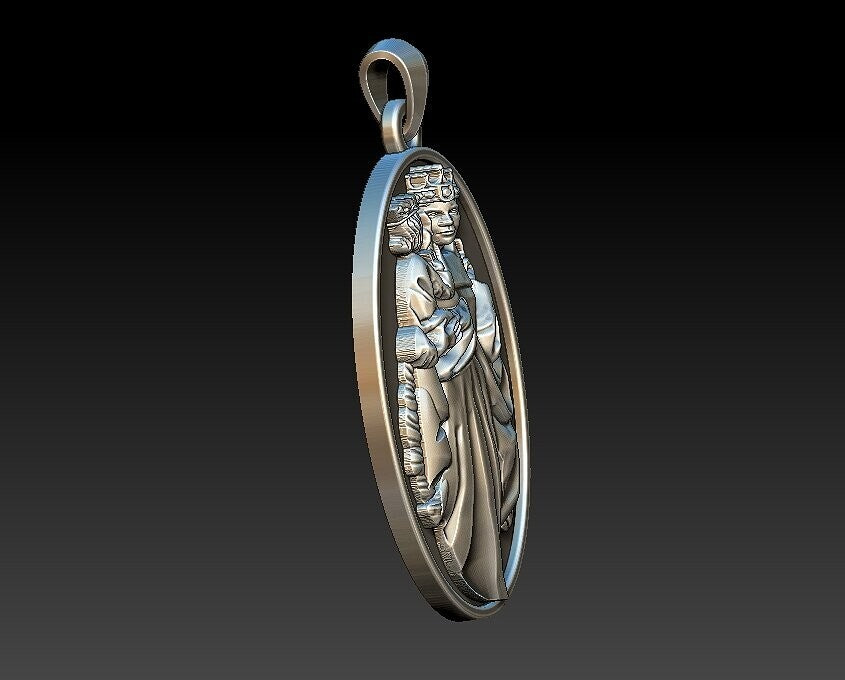 Saint Ann Medal Pendant Necklace Silver Catholic Prayer Gift US5~15 Religious