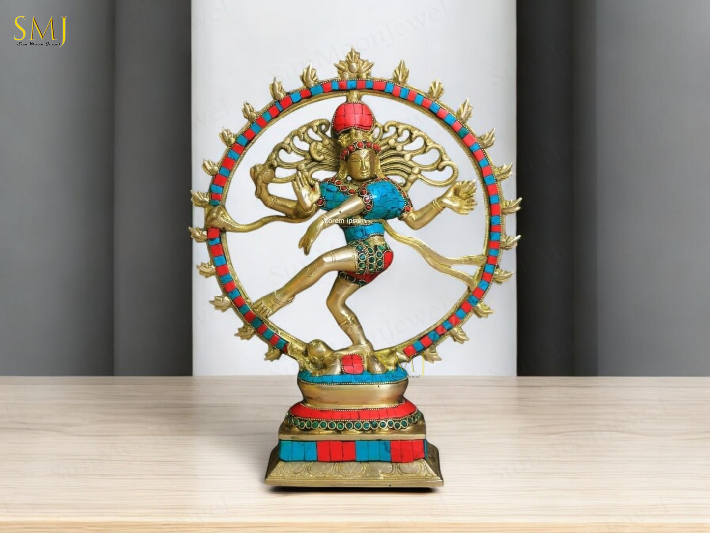 Brass Nataraja Statue Nataraj Dancing Shiva Idol Divine Brass Showpiece Gift