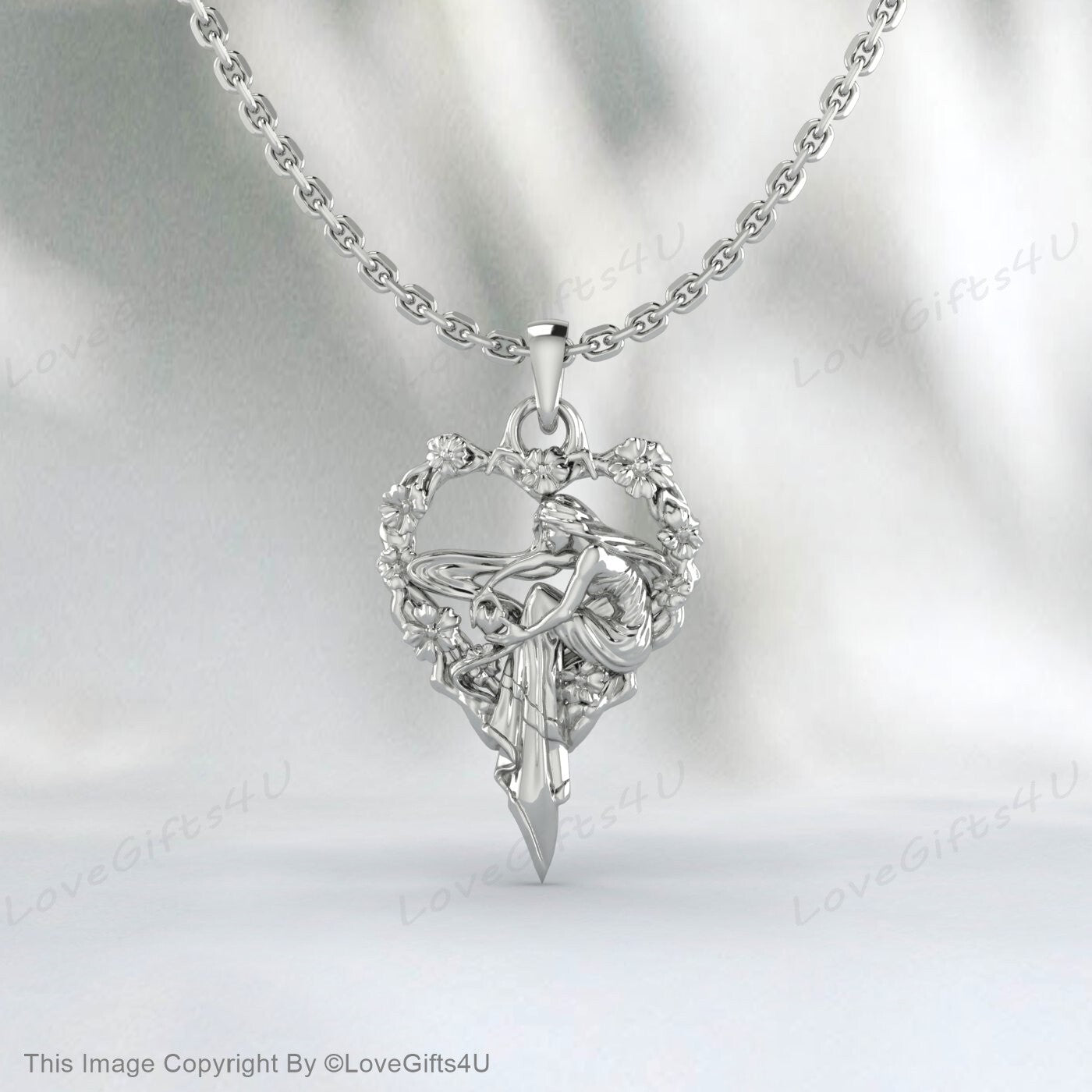 925 Silver Freya necklace Freyja goddess Fertility Goddess of love pendant