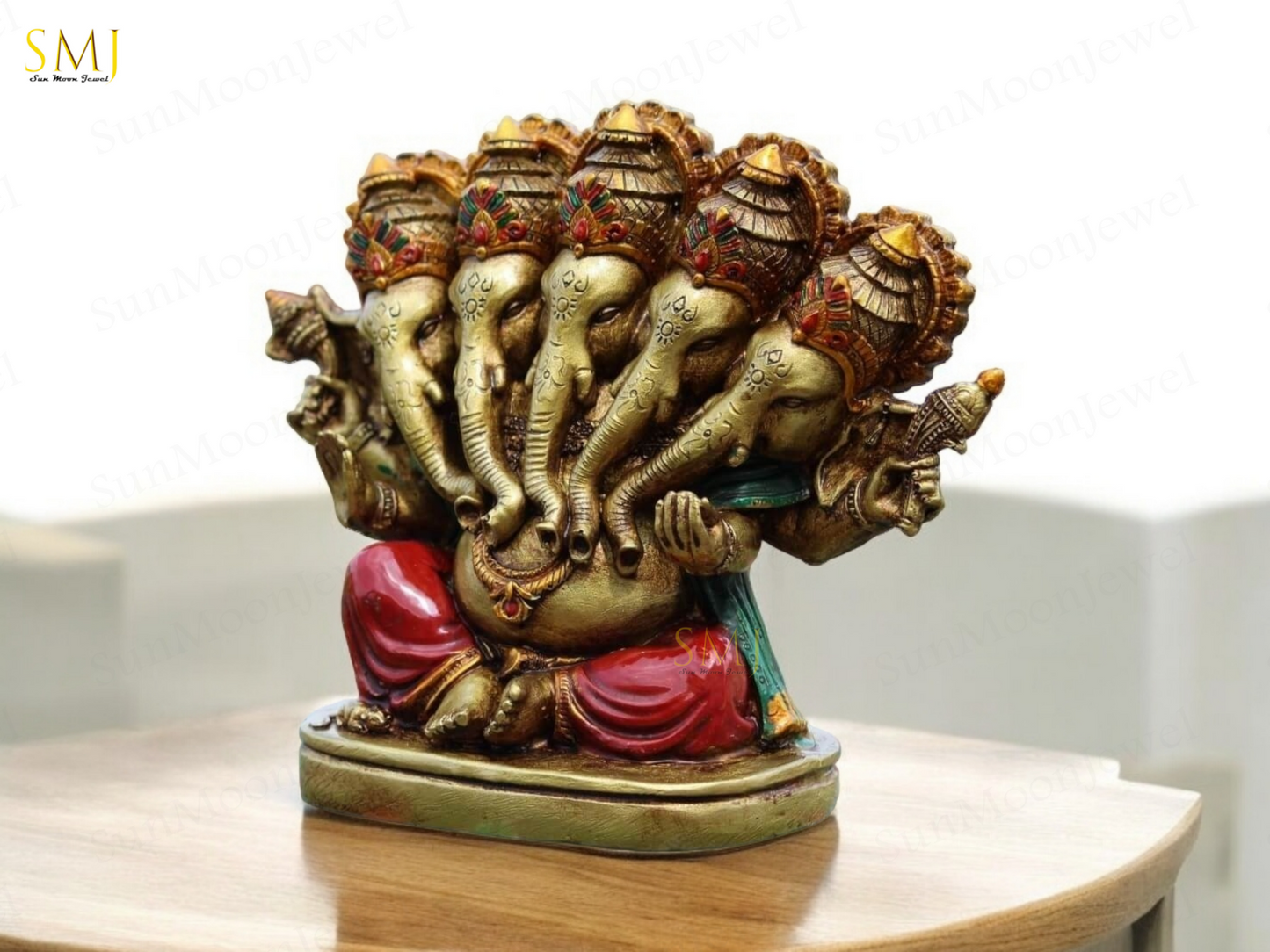 Panchmukhi Ganesha Statue Ganesha Five Faced Hindu Decor Elephant God Home Decor