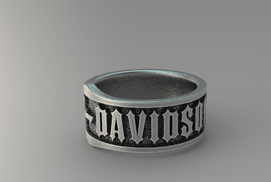 925 Sterling Silver Harley Davidson Iconic Band Ring US5~15 Stylish Design Ring
