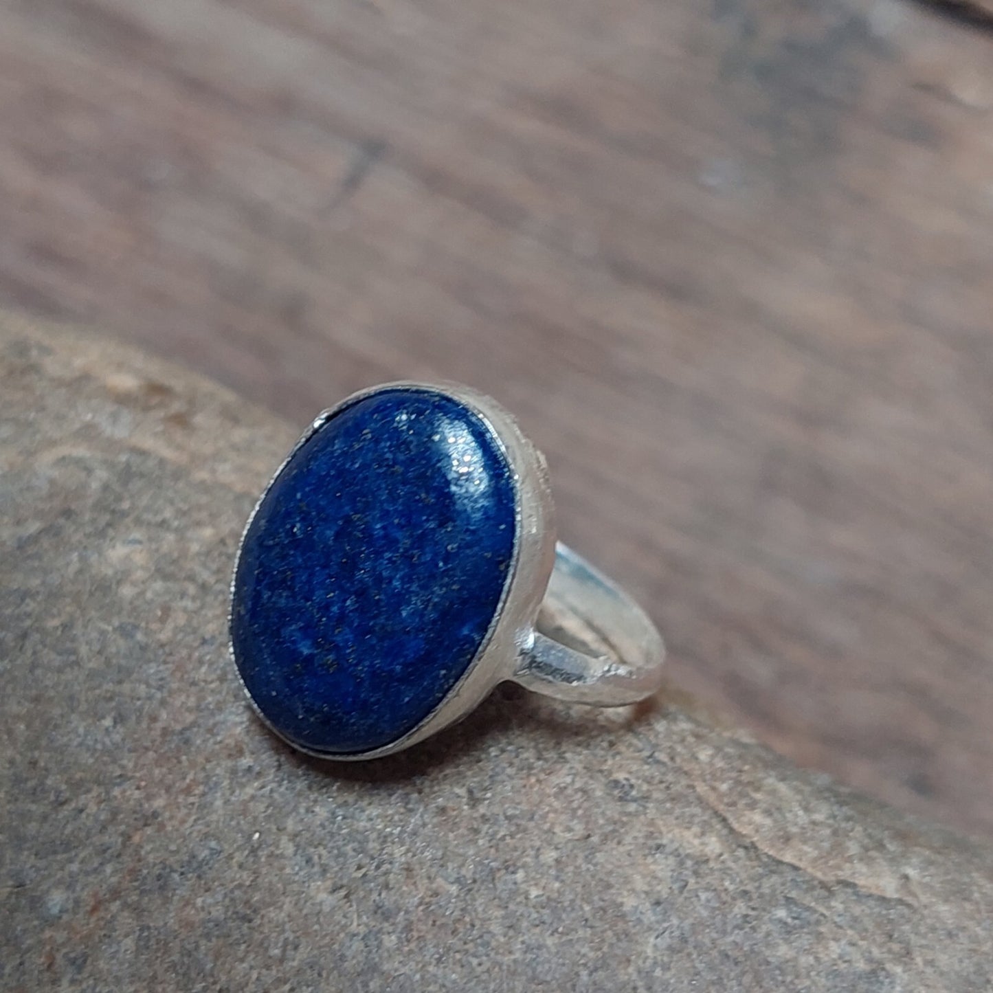 Blue Lapis Ring,925 Sterling Silver Ring,Oval Lapis Lazuli Ring,Birthday Gift