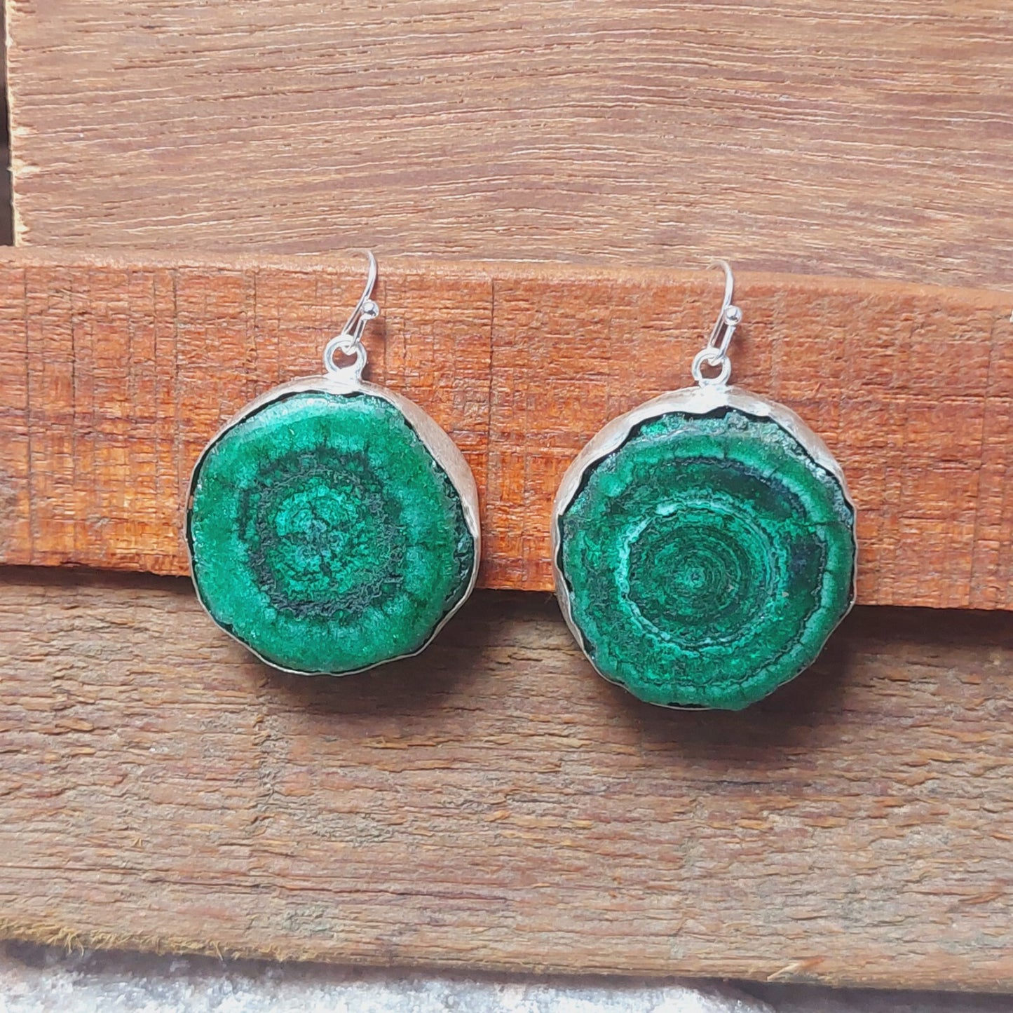 925 Sterling Silver Green Solar Quartz Handmade Earrings Solar Gemstone Earrings
