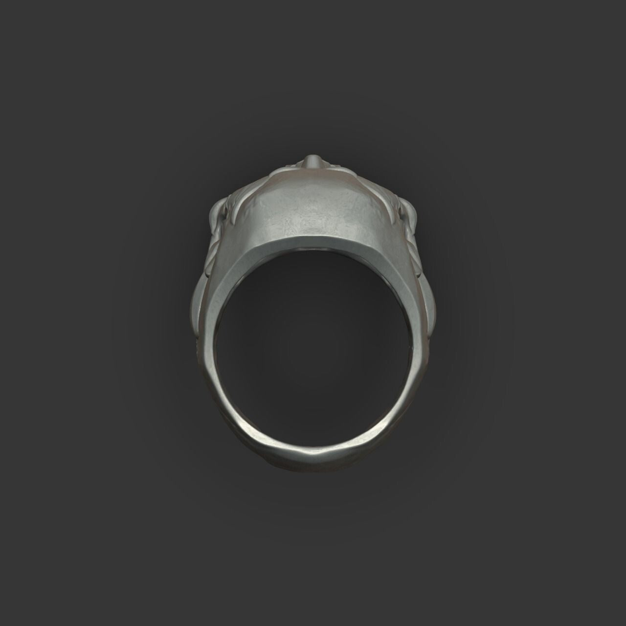 925 Silver Skull Ring Handmade Bold Dark Aesthetic Gift For Men Women US5~15
