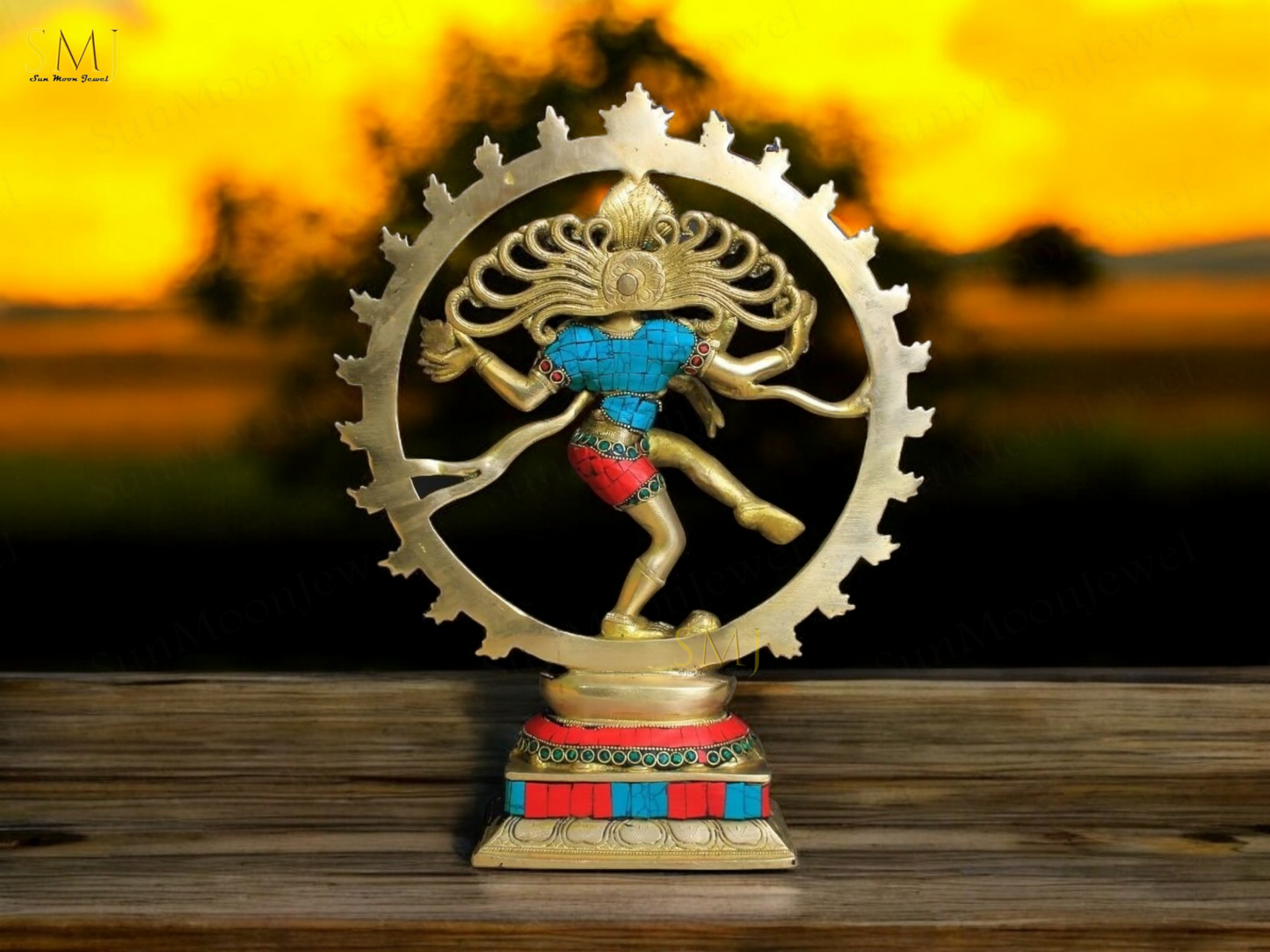 Brass Nataraja Statue Nataraj Dancing Shiva Idol Divine Brass Showpiece Gift