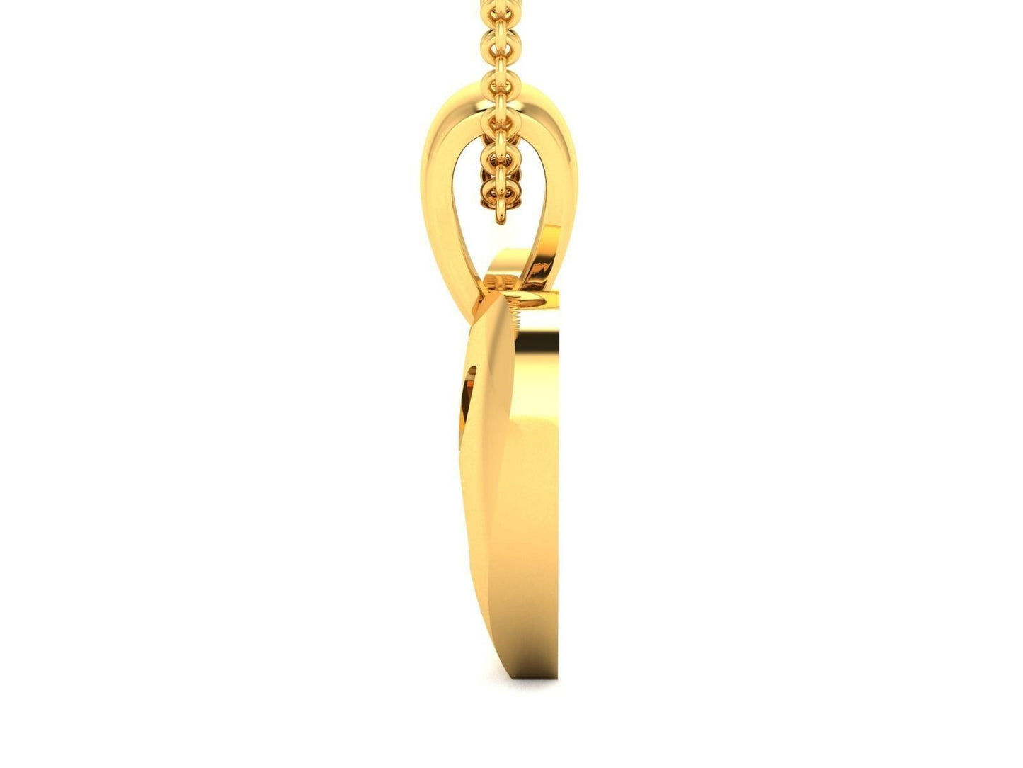 Playboy Bunny Heart Pendant Brass Waterproof Necklace Gift For Her Valentine Day