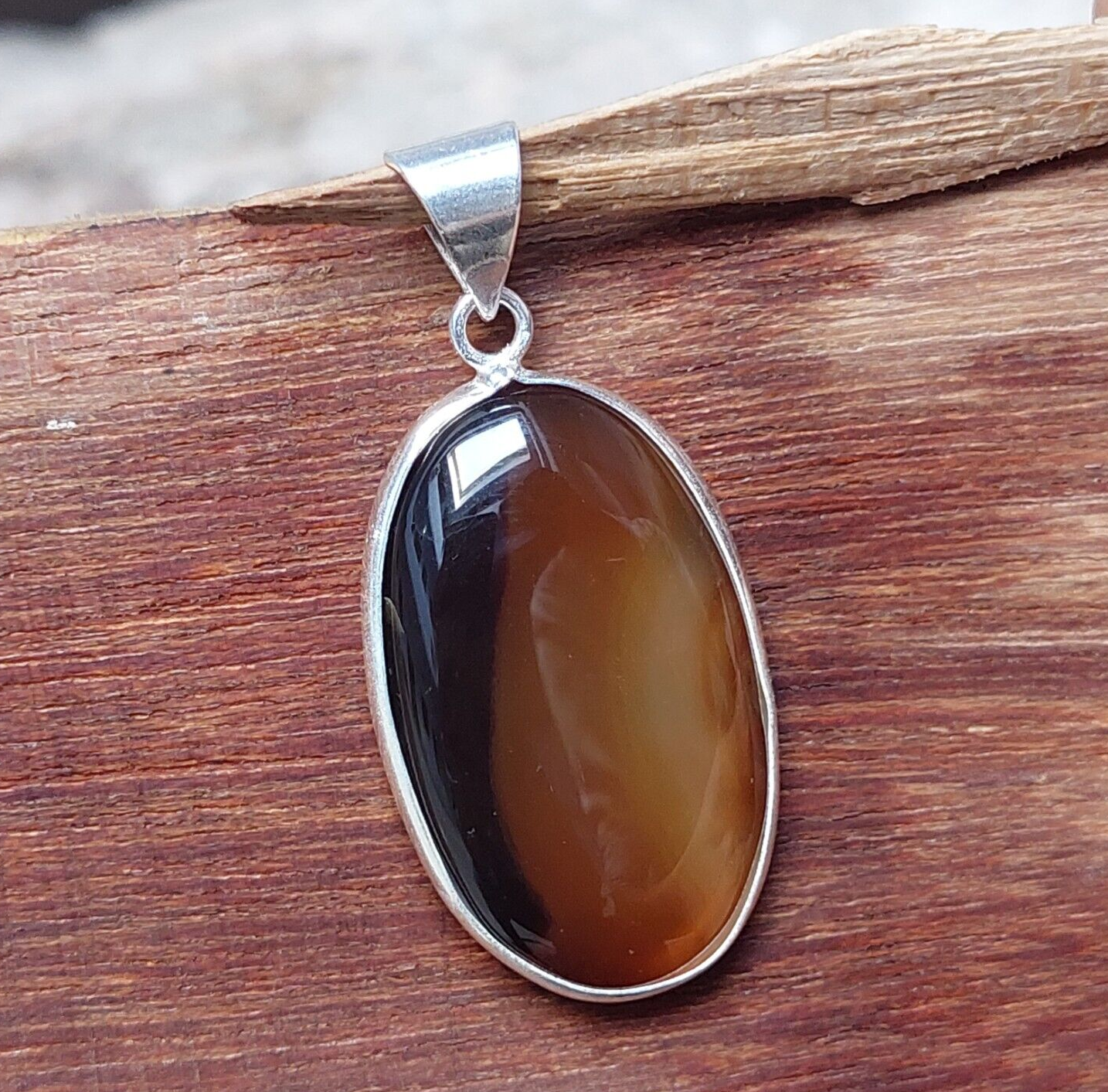 Oval Montana Agate 925sterling Silver Handmade Pendant,Unisex Gift,Bezel Pendant