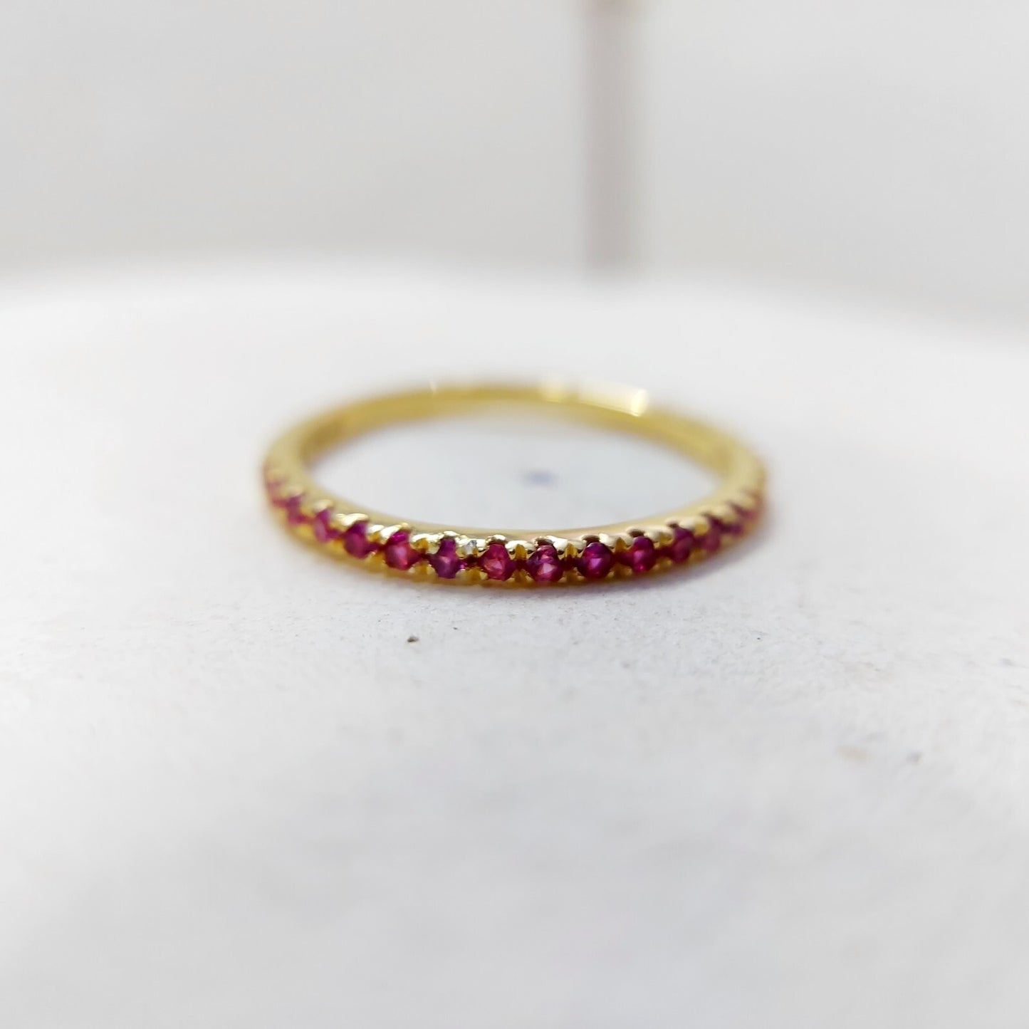 Ruby Stacking Ring Full Eternity Band Birthstone Anniversary Women Ring Us5~ 15