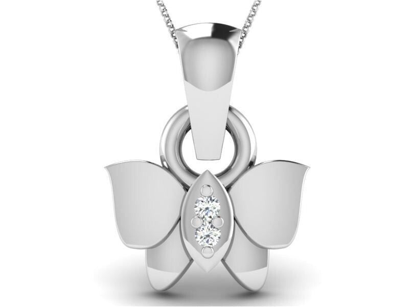 925 Silver Butterfly Necklace Cubic Zircon Butterfly Women Jewelry Pendant Gift