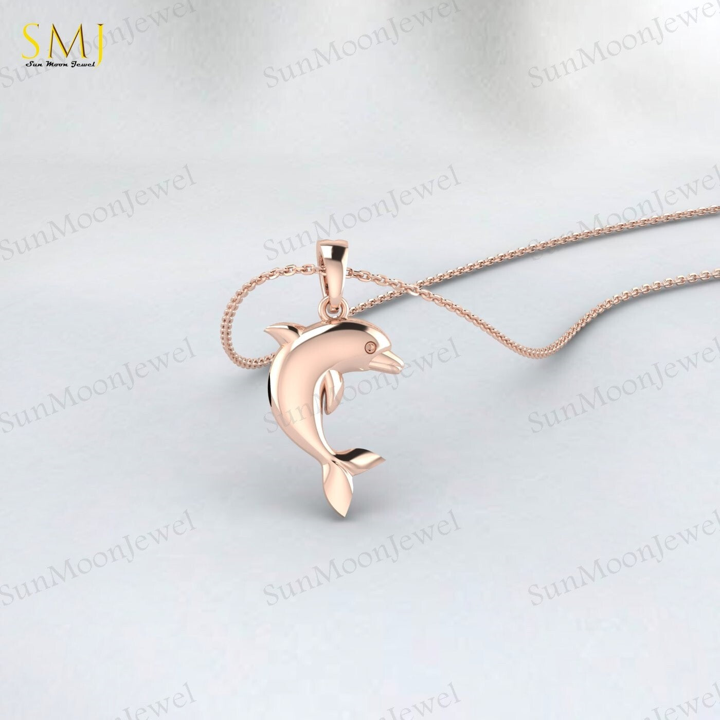 925 Sterling Silver Dolphin Necklace Dolphin Charm Pendant Ocean Animal Dolphin