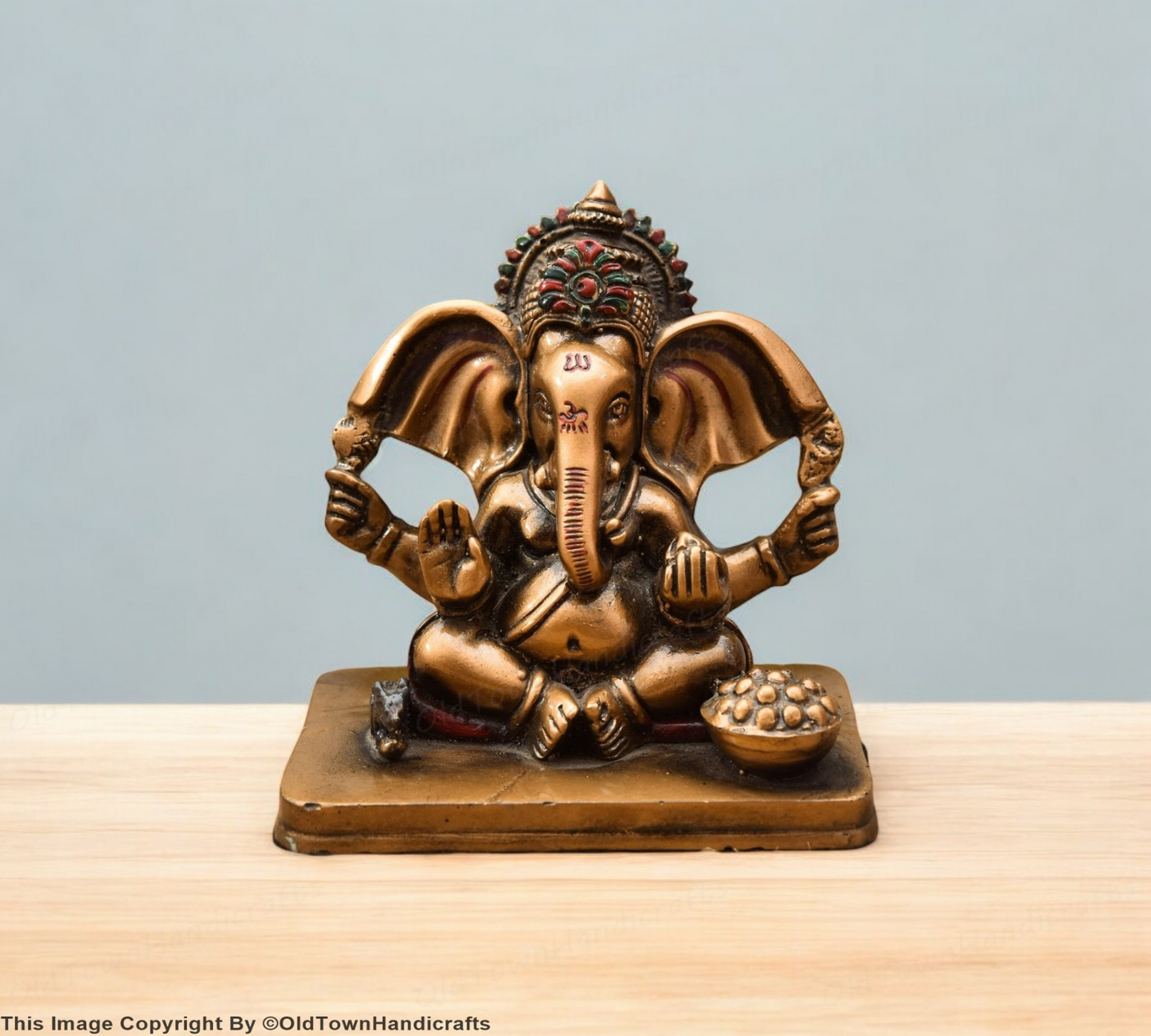 Handcrafted Ganesh Ji Murti 5x4 Inch Polyresin Idol for Home & Car Dashboard