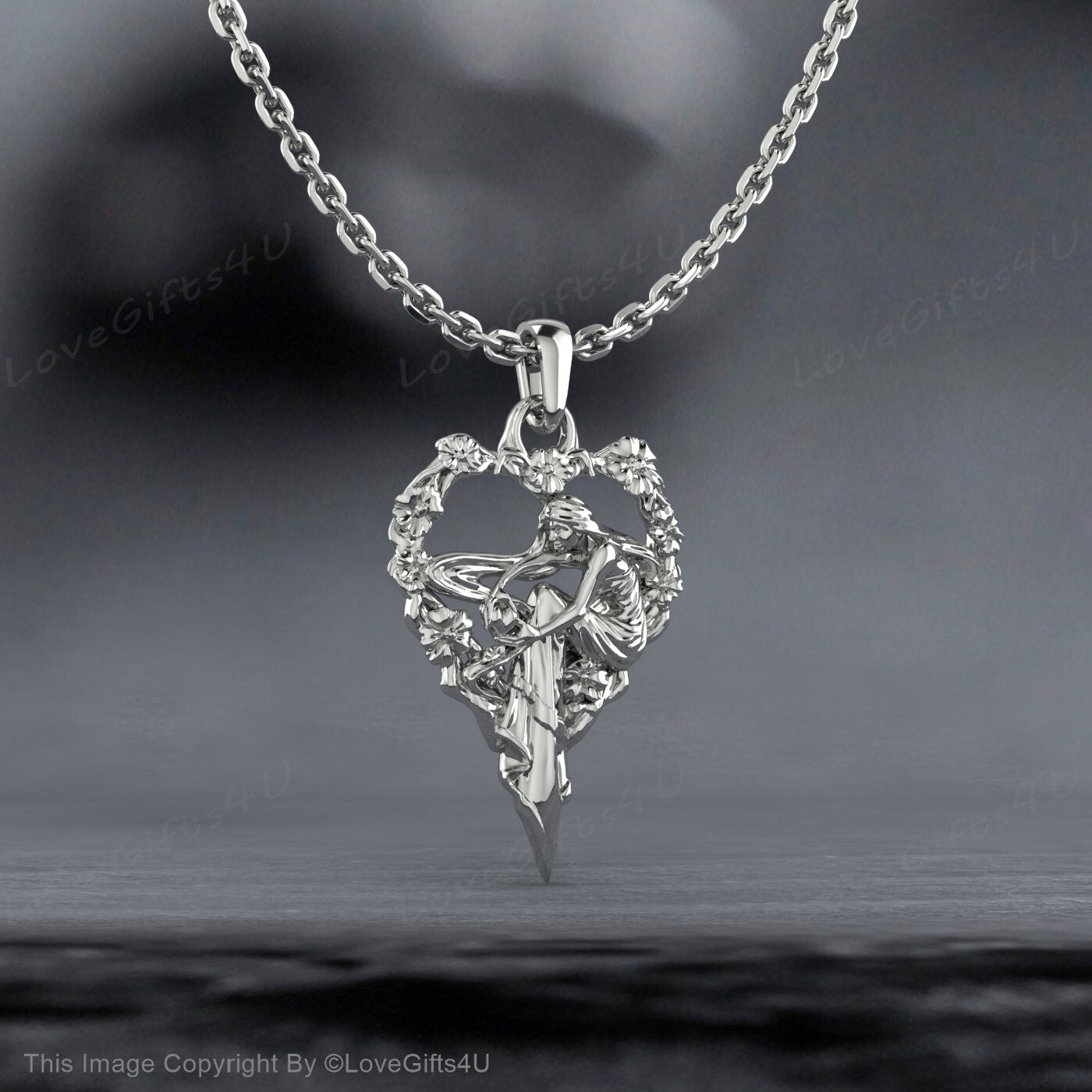 925 Silver Freya necklace Freyja goddess Fertility Goddess of love pendant