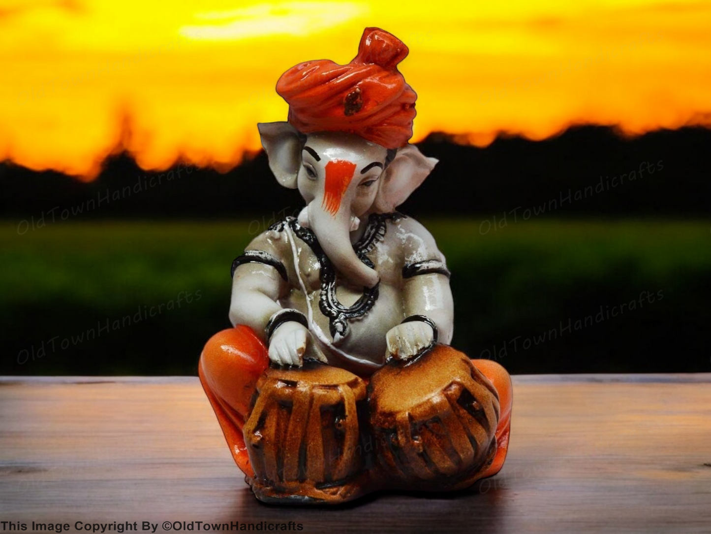 Lord Ganesha Playing Tabla Home & Office Decor Perfect Gift for All Occasion