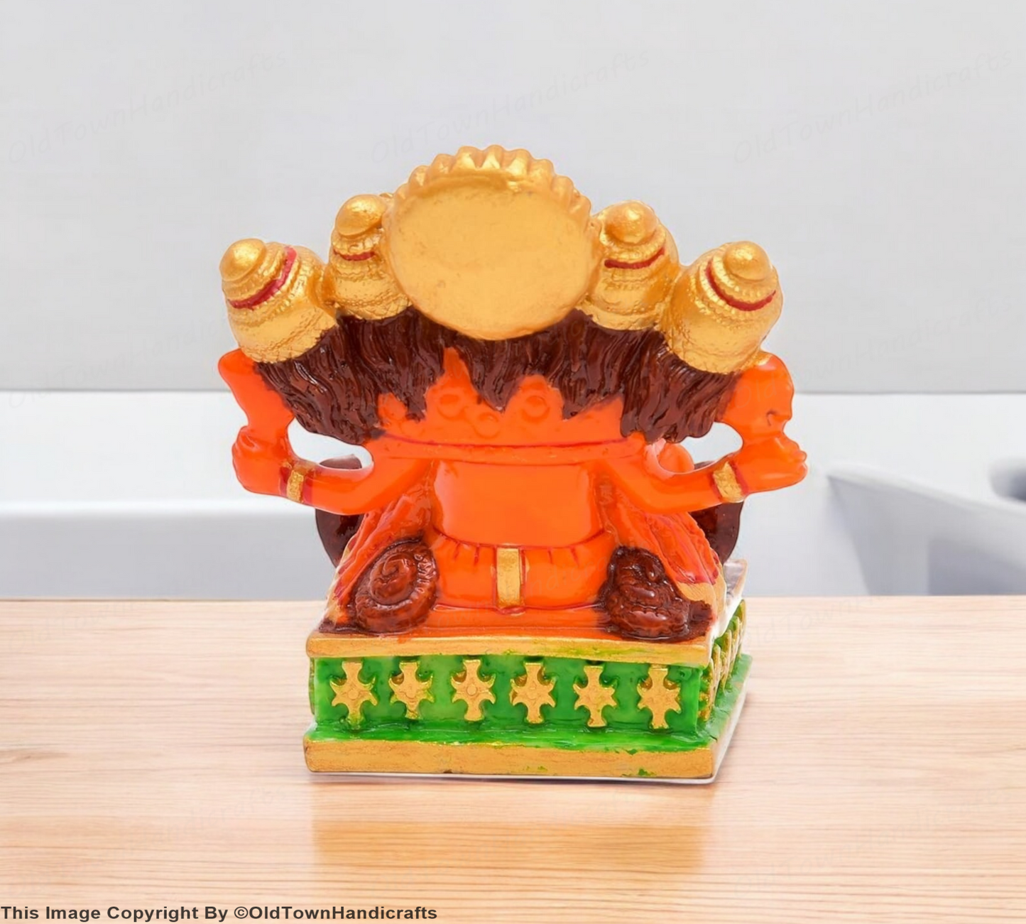 Handcrafted Panchmukhi Ganesh Ji Statue Polyresin Idol for Gift & Home Decor
