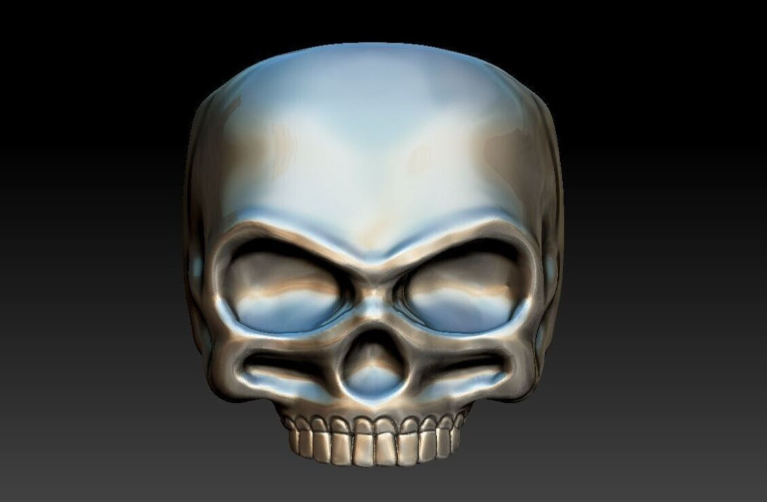 Keith Richards Skull Ring Silver Biker Rocker Gothic Men Women Gift Ring US5-15
