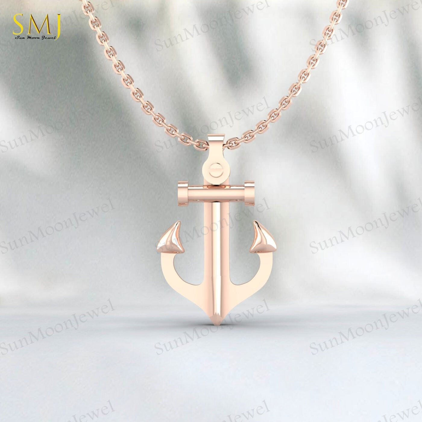 925 Silver Anchor Necklace For Men Groomsmen Gift Men's Necklace Silver Nautical