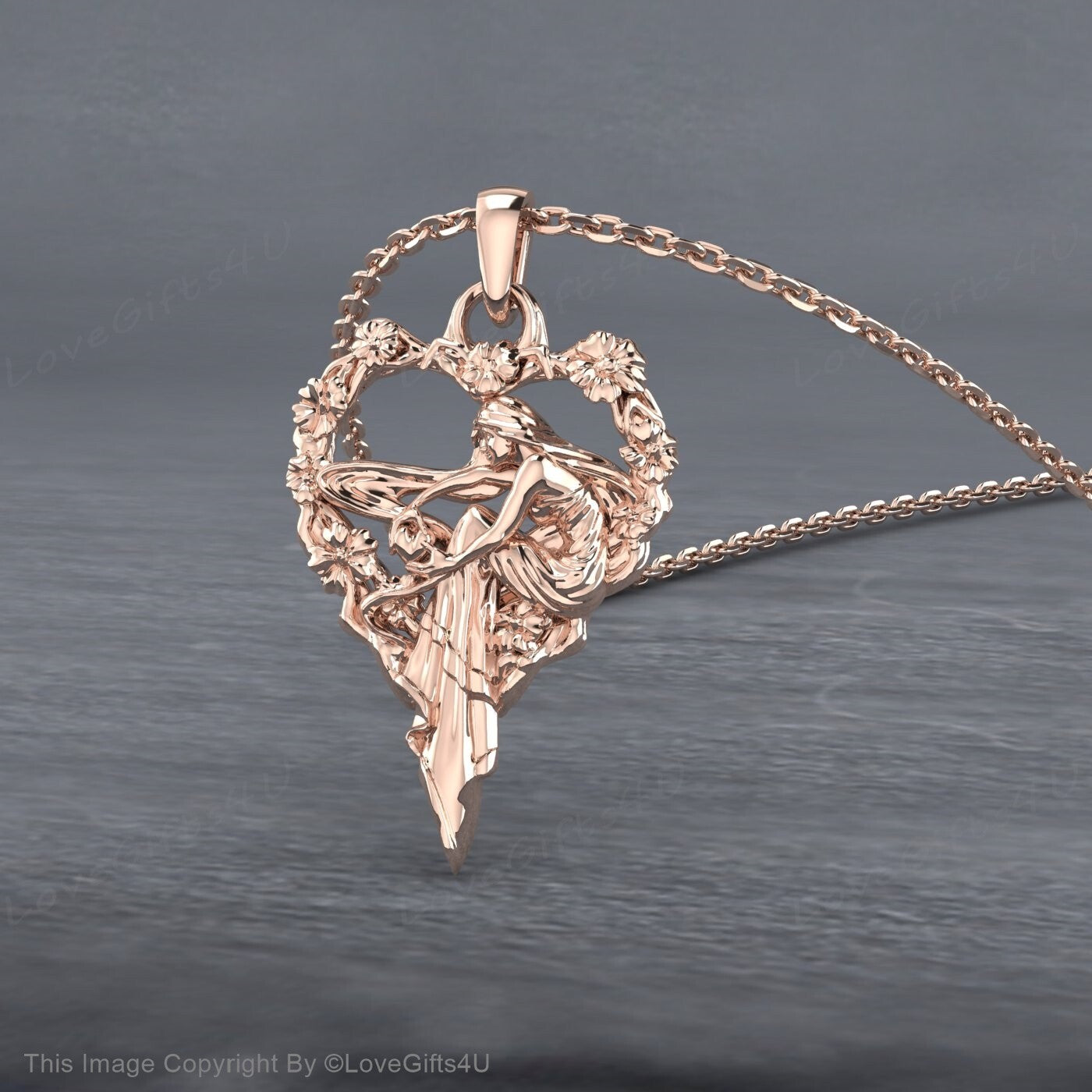 925 Silver Freya necklace Freyja goddess Fertility Goddess of love pendant