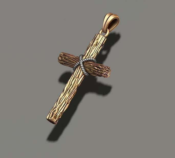 Classic Cross Pendant Brass Religious Jewelry Gift for Men Women Cross Necklace
