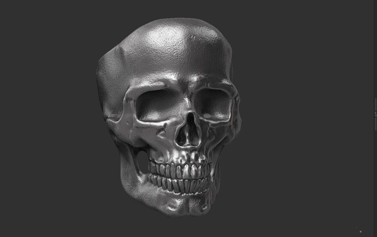 Flongo Silver Men Punk Gothic Skull Head Biker Ring Women Band Us5~ 15 Unisex