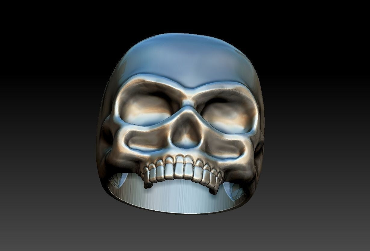 Keith Richards Skull Ring Silver Biker Rocker Gothic Men Women Gift Ring US5-15