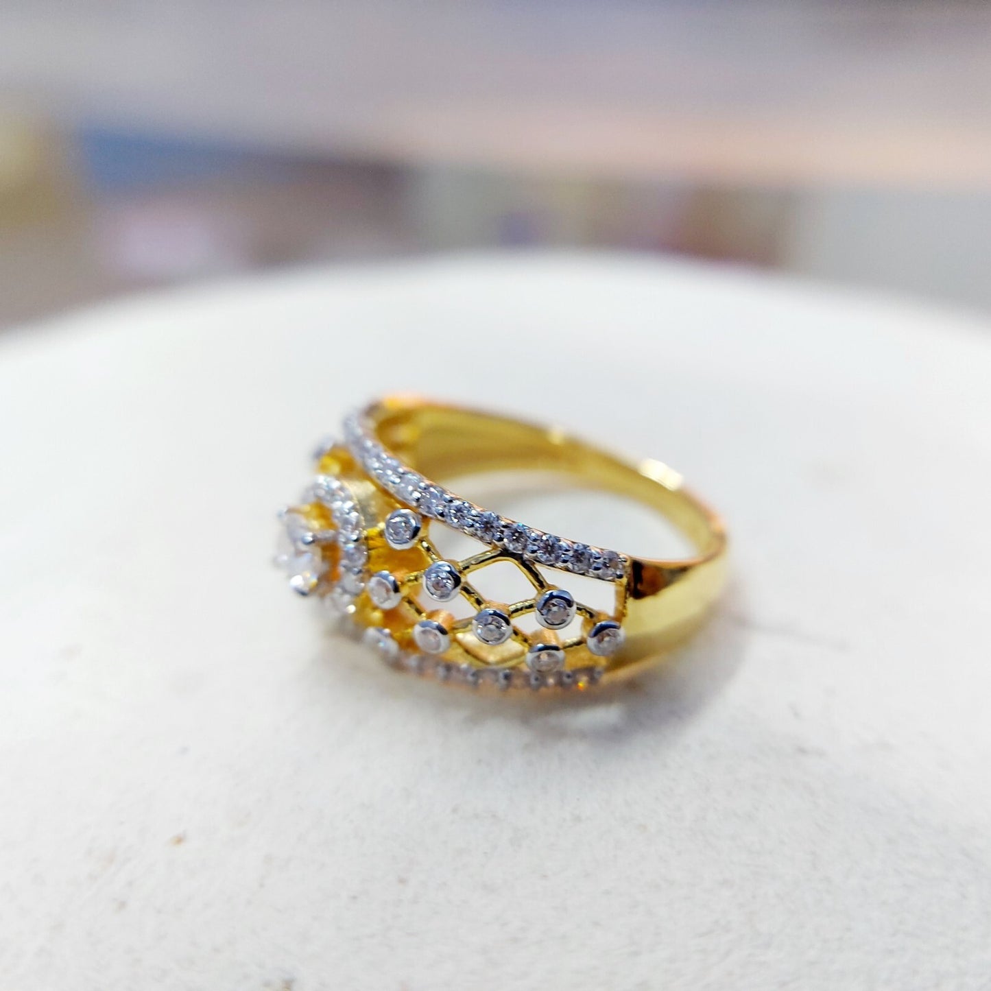 Lab Moissanite Engagement Ring Huge Solitaire Halo Anniversary Gift Ring Us5~15