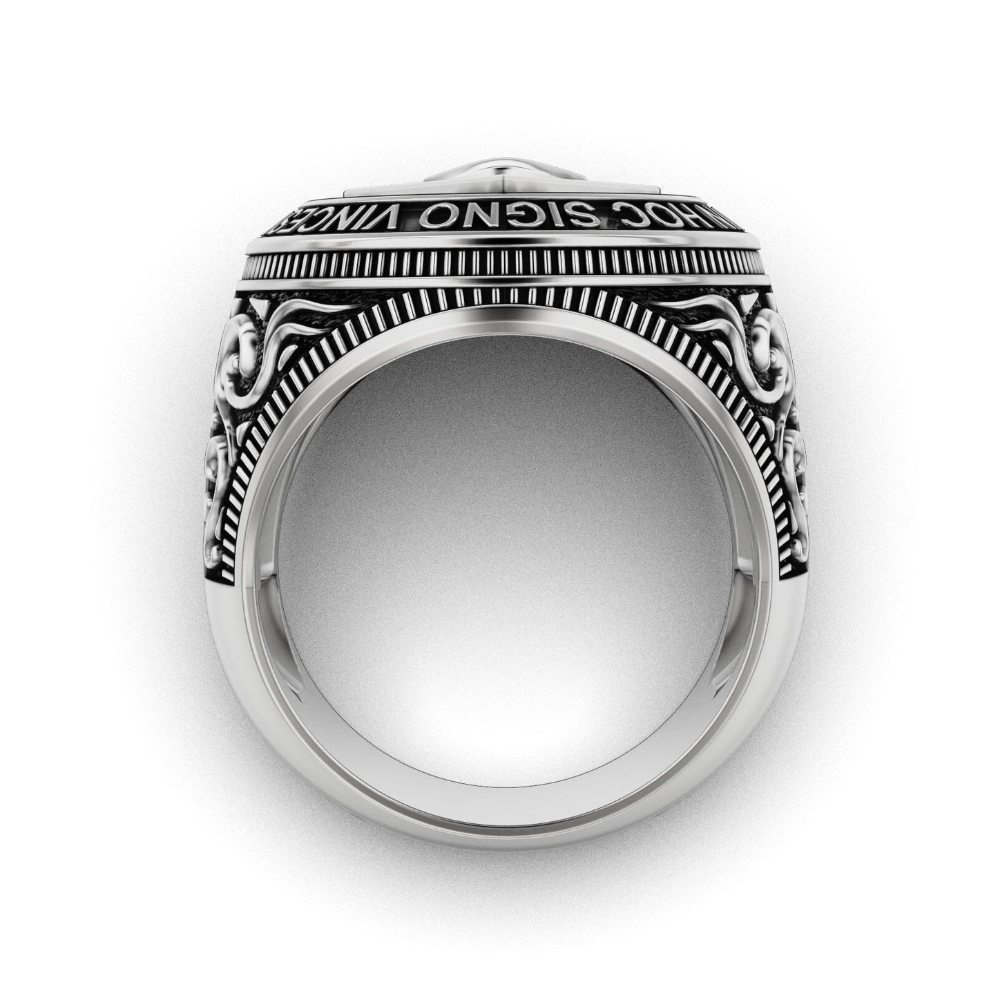 Masonic Freemason Third Eye 925 Sterling Silver Men's Biker Ring US7-15 Gift Men