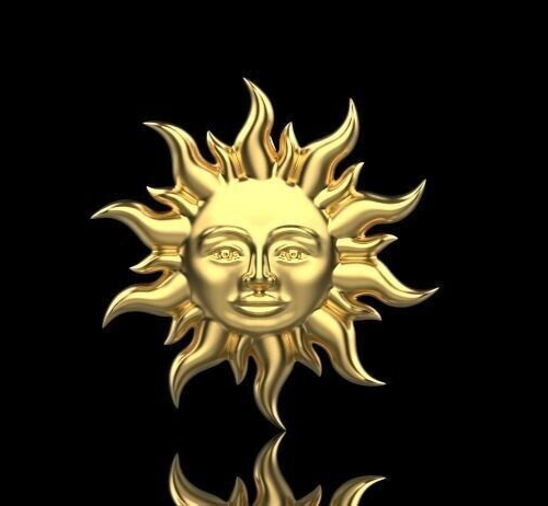 Large Sun Pendants Antiqued Sun and Moon Celestial Brass Necklace Birthday Gift