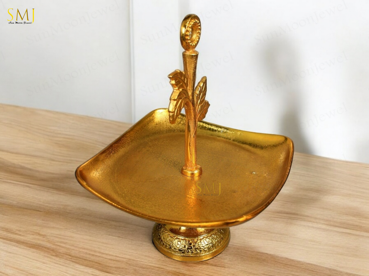 Golden Plated Aluminium Serving Tray Brass Gold Platter Serving Tray Decor Home