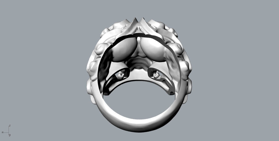925 Sterling Silver Biker Skull Ring Gothic Rider US5-15 Fashion Jewelry For Men
