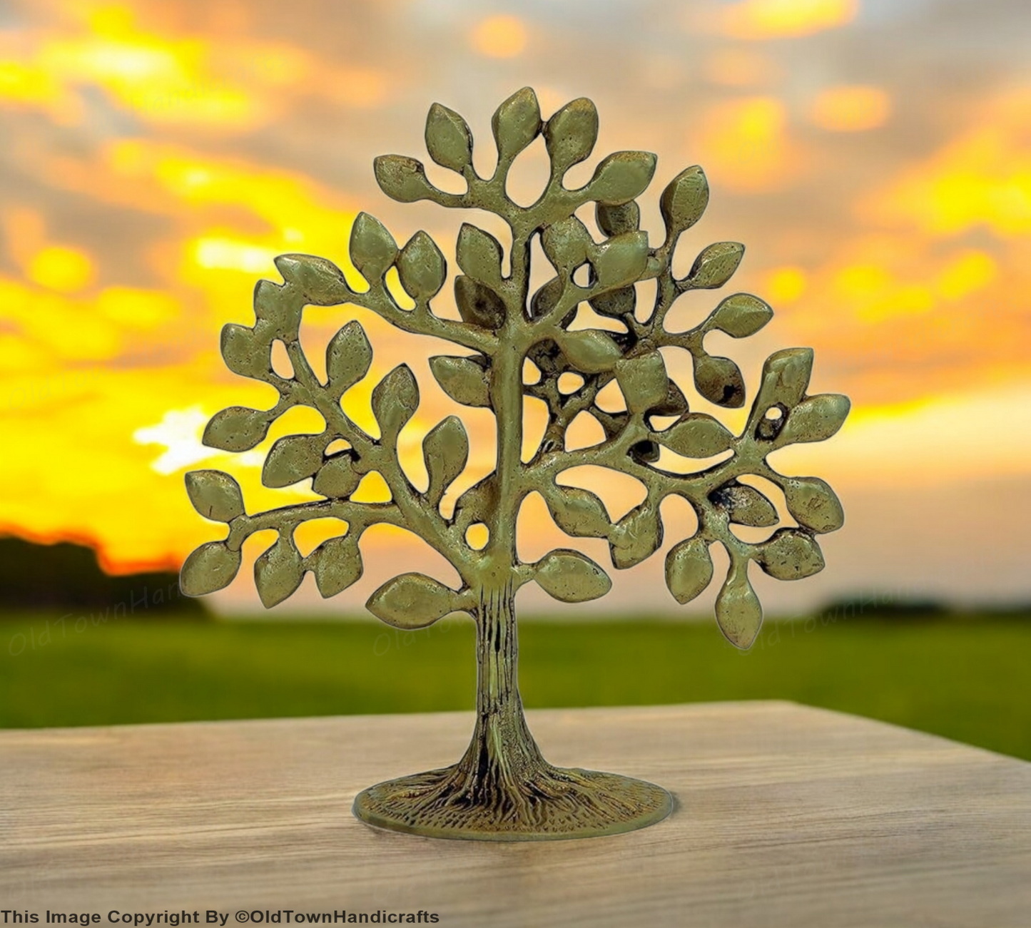 Handcrafted Brass Kalpavriksha Tree Indian Spiritual Decor for Home Office Gift