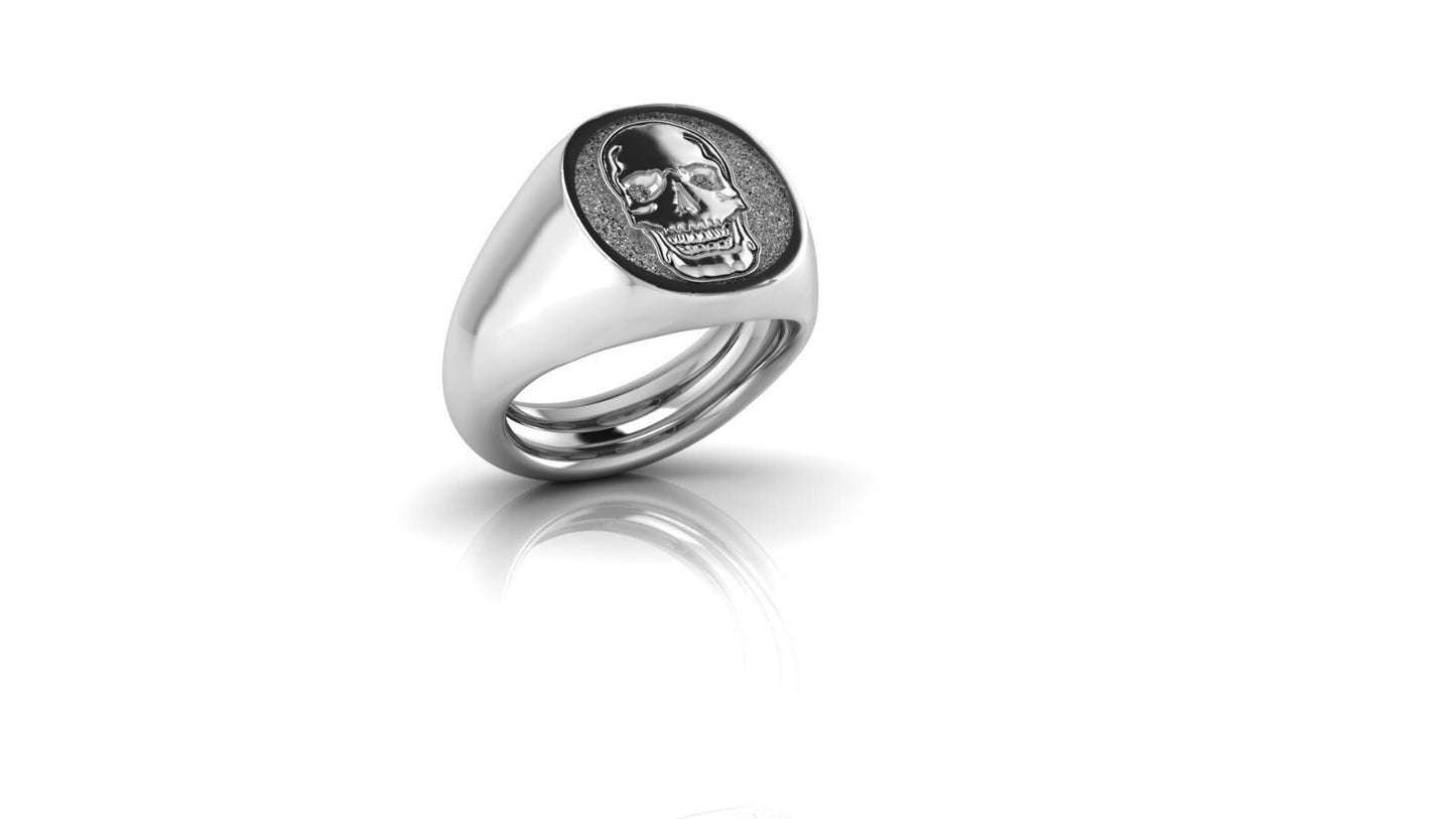 Silver Biker Skull Ring Fashion Wedding Engagement Ring For Men Jewelry US5-15