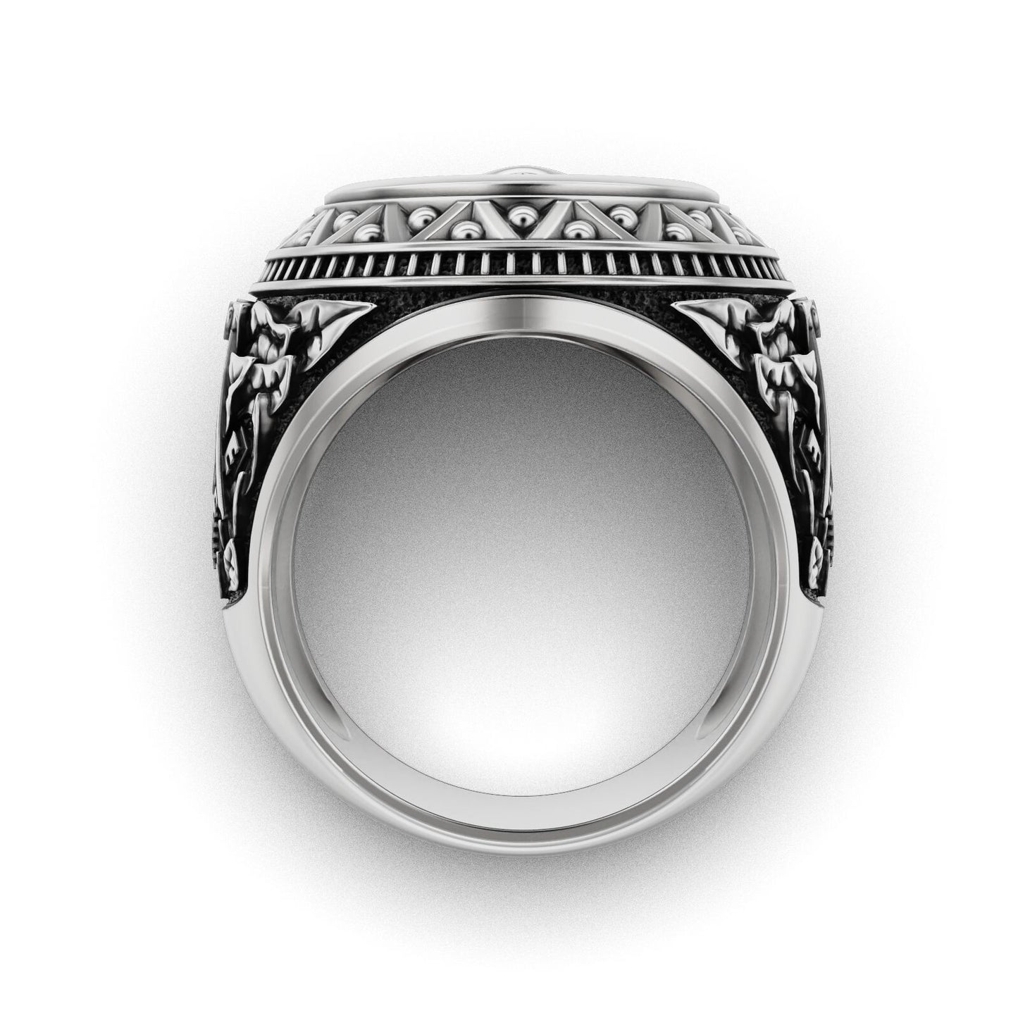 Silver Masonic Ring US5-15 Eye of Providence Freemason Ring Gift For Women Men