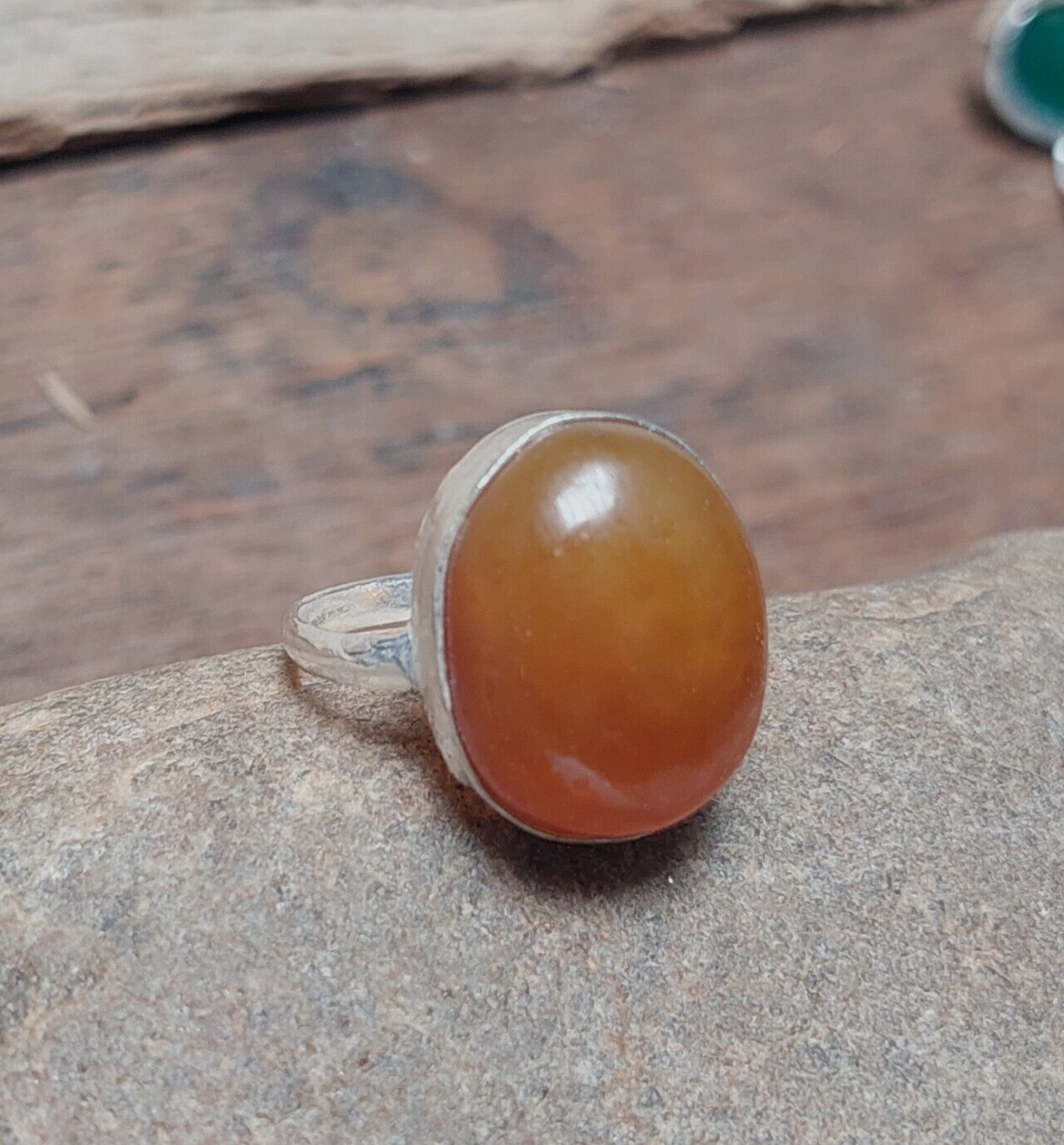 Brown Botswana Agate Vintage Ring,925 Sterling Silver Unique Jewelry For Women