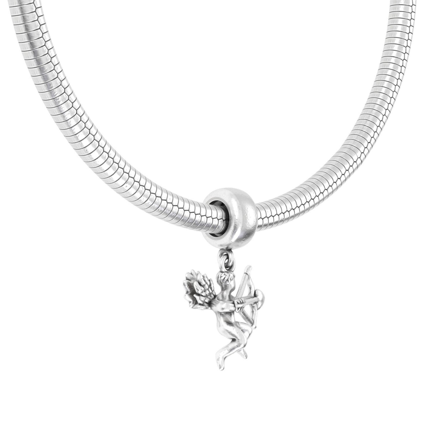 925 Silver Cupid Pendant For Gift Women Angel Charm Religious Necklace Gift