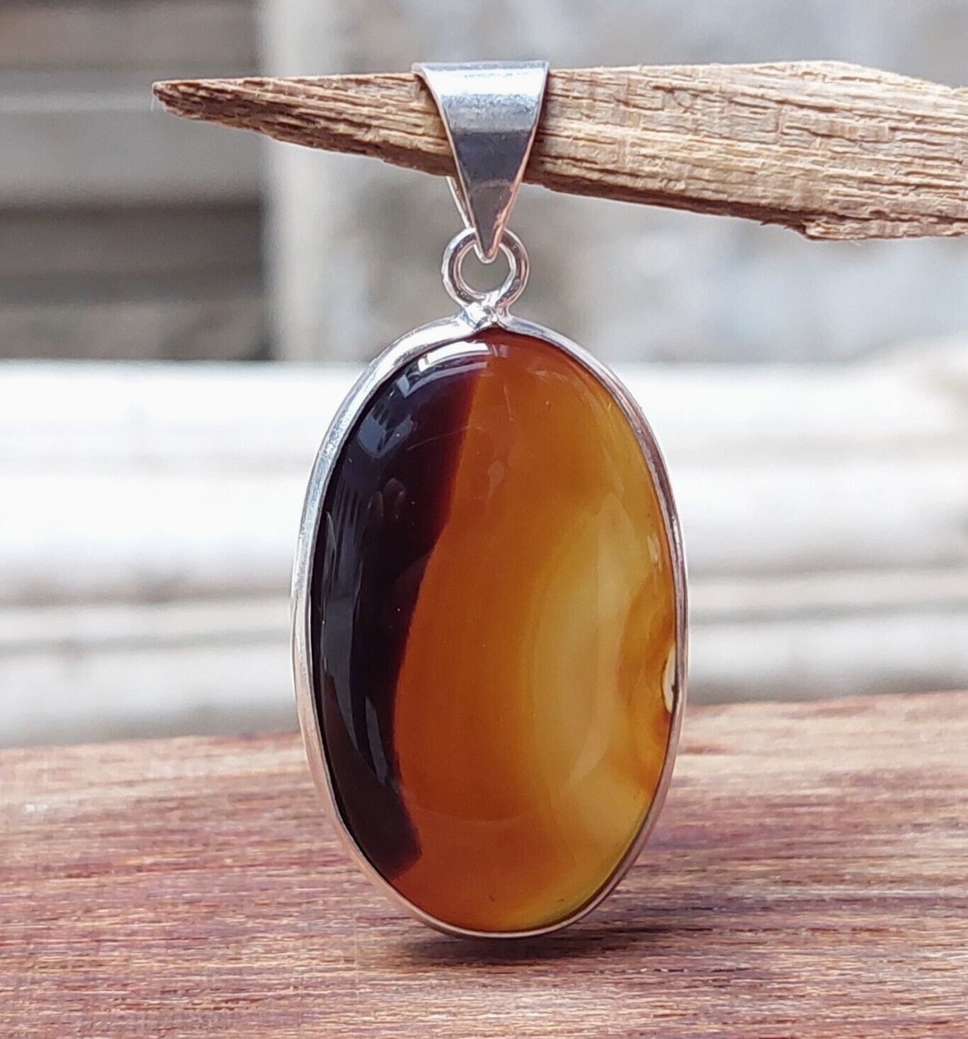 Oval Montana Agate 925sterling Silver Handmade Pendant,Unisex Gift,Bezel Pendant