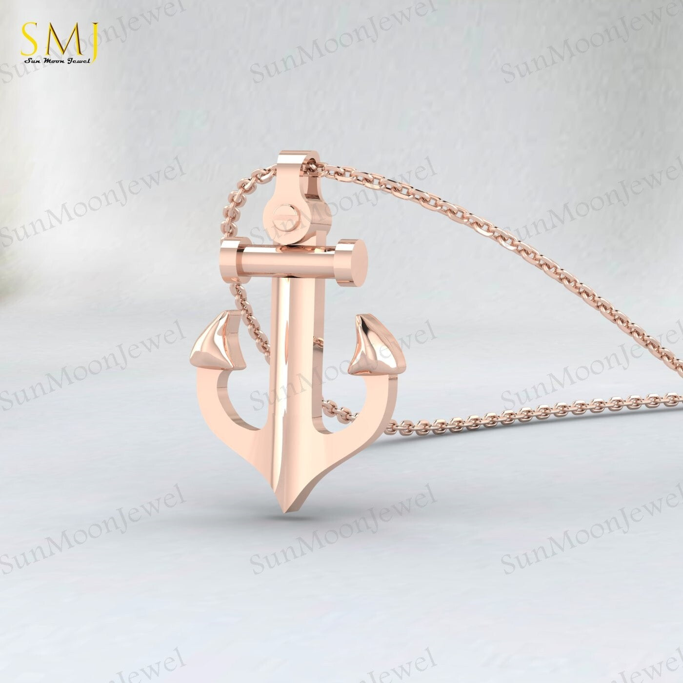 925 Silver Anchor Necklace For Men Groomsmen Gift Men's Necklace Silver Nautical