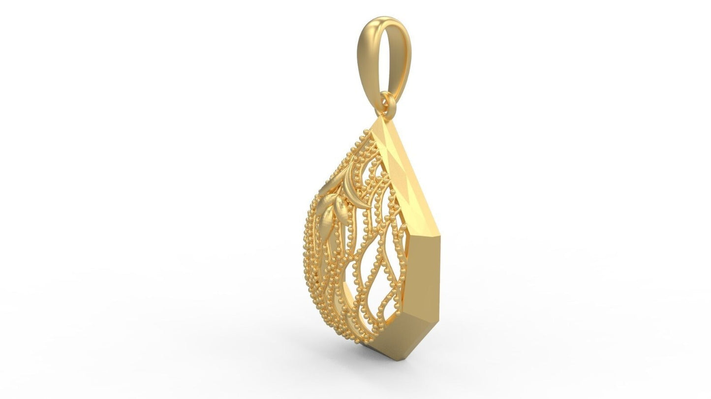 Brass Flower Yoga Pendant Necklace Clover Charm Lucky Pendant Gift For Mom