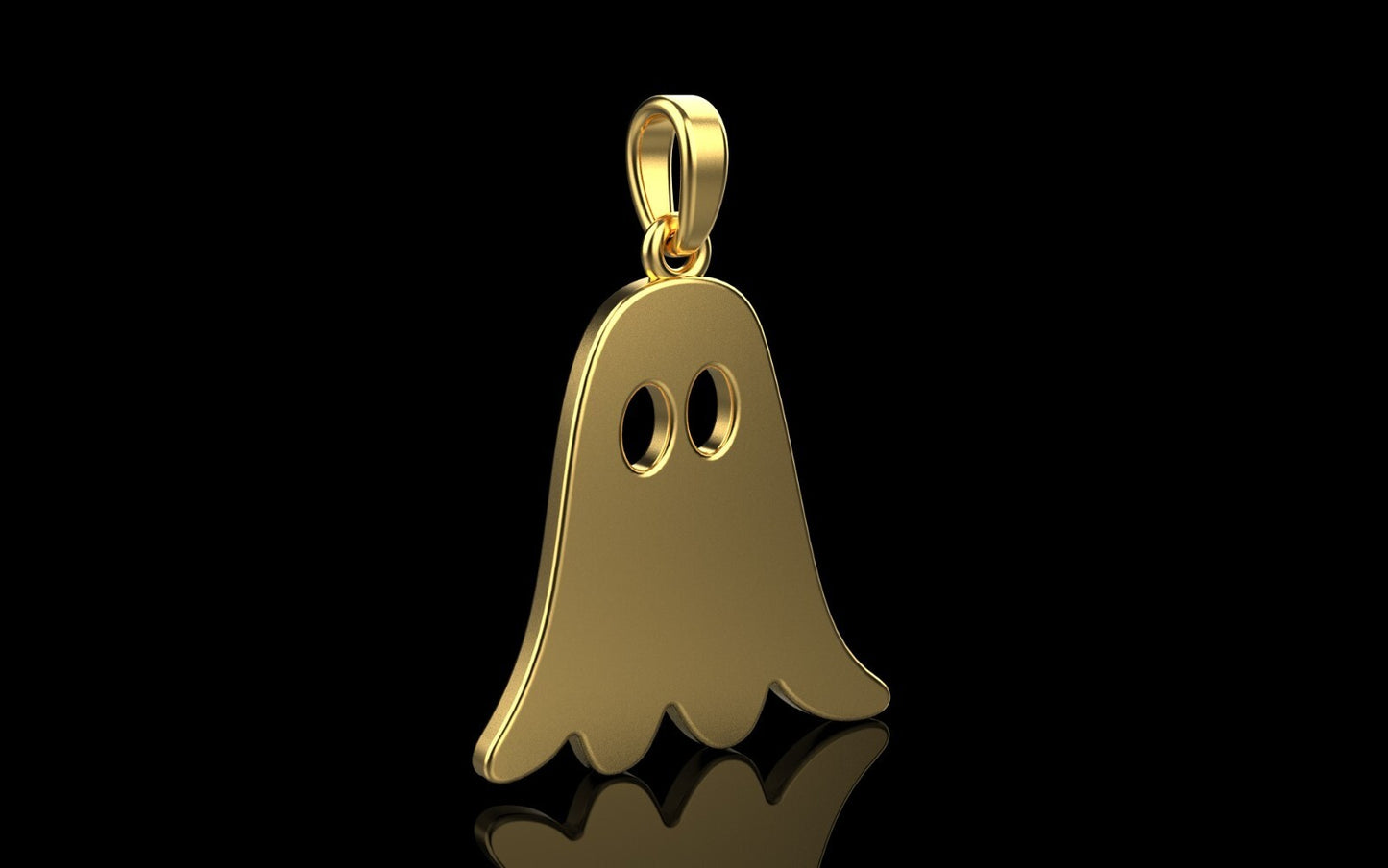 Ghost Pendant Halloween Charm Brass Necklace Spooky Jewelry Halloween Gift Women