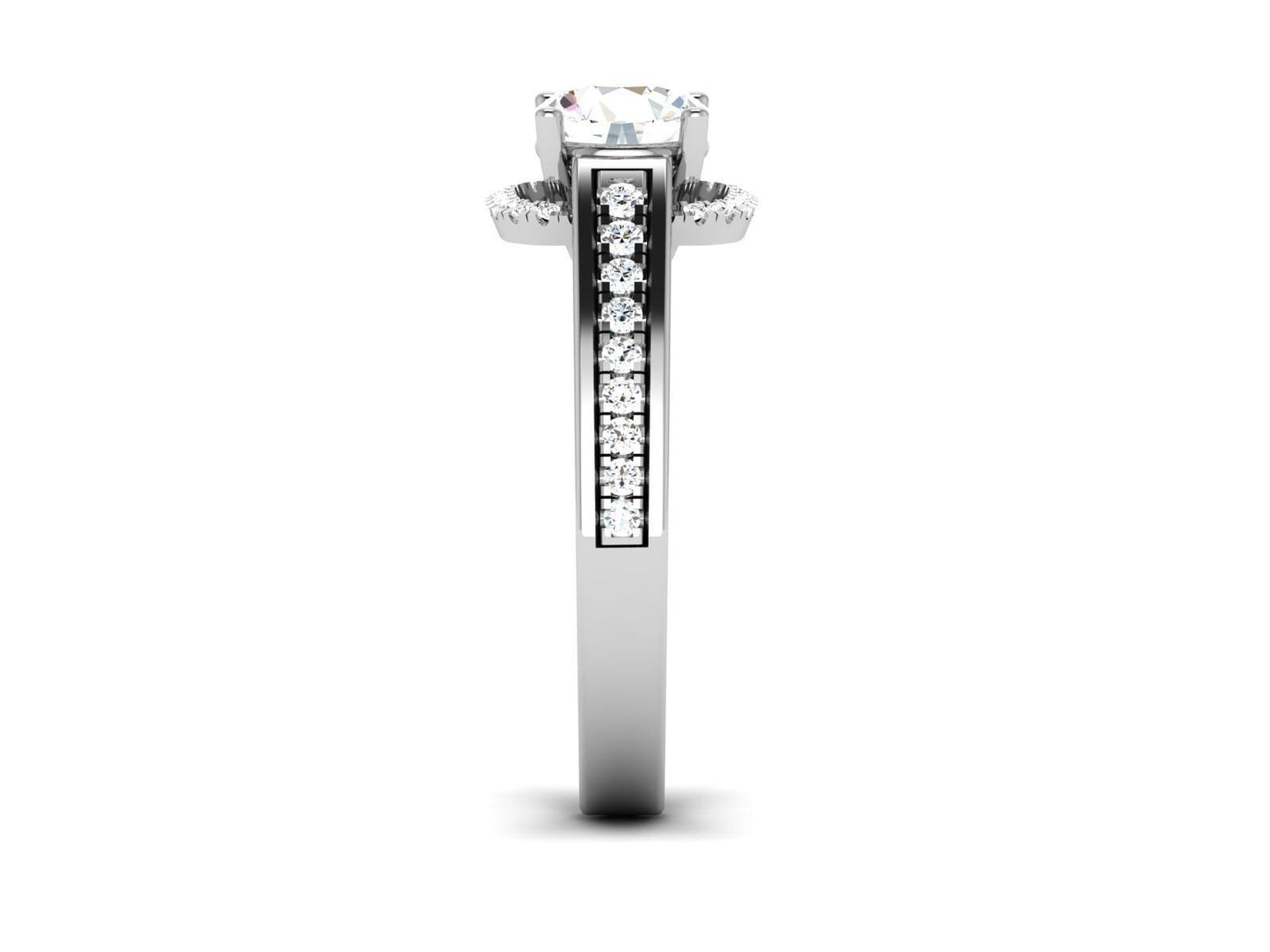 Silver Cubic Zirconia Promise Engagement Solitaire Ring Women Friend Gift Us5~15