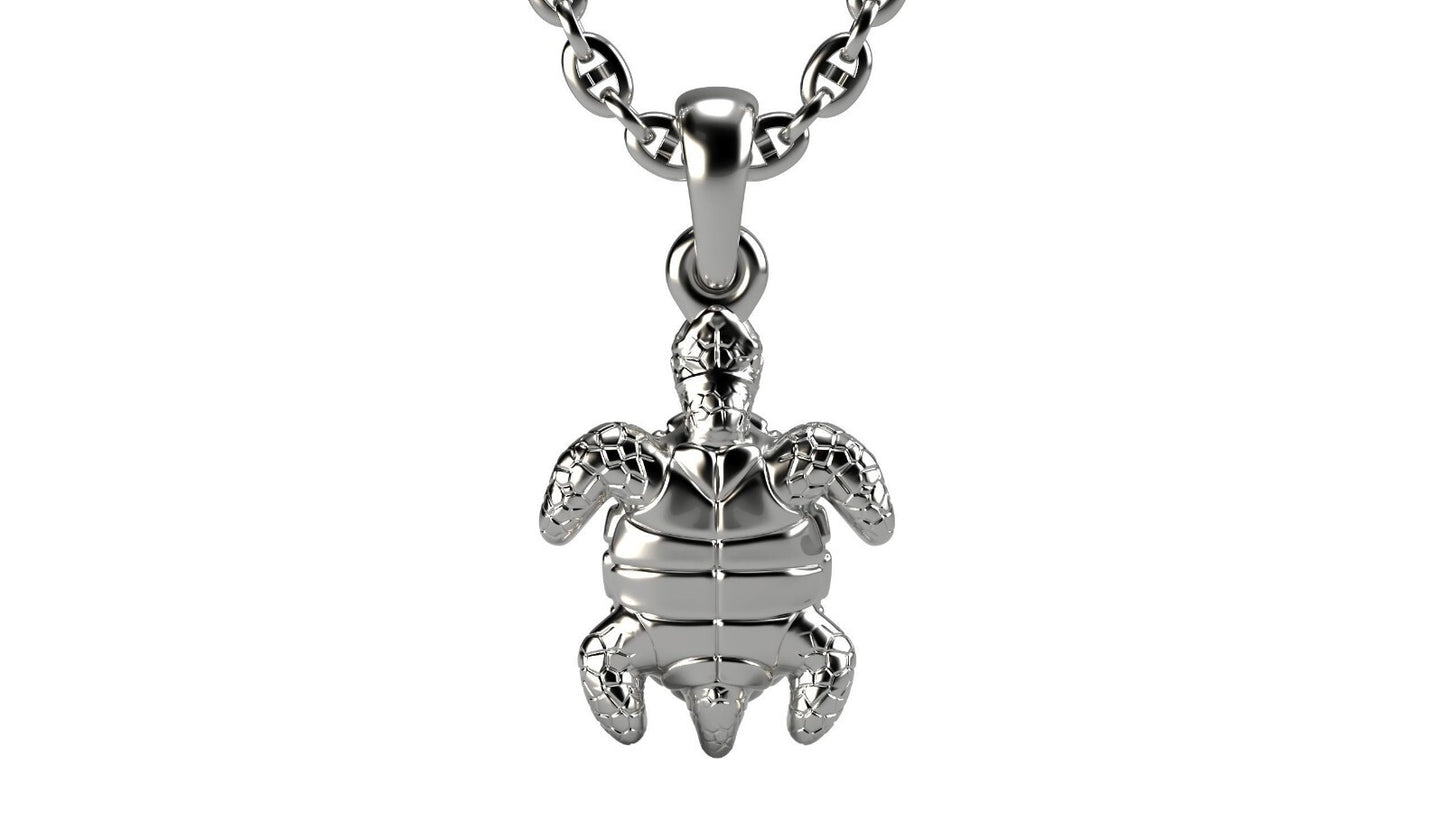Men’s Turtle Tortoise Pendant Necklace Silver Sea Life Charm Jewelry For Women