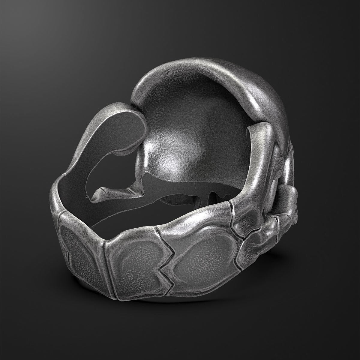 Silver Retro Men Skull Punk Biker Ring Wedding Skull Bone Skeleton Ring Us5~15