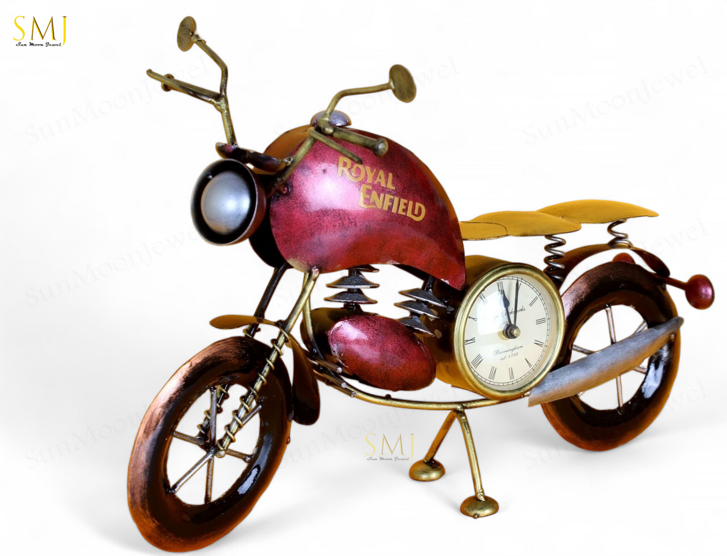 Bike Watch Bike Decor Table Antique Iron Bullet Clock for Home Decorationt Gift