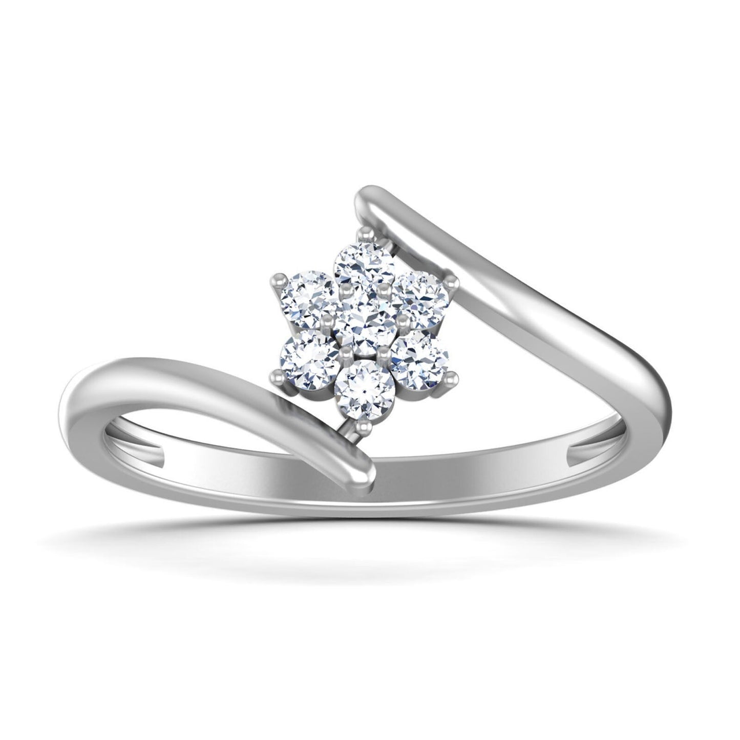 Bypass Moissanite Silver Engagement Wedding Ring Diamond Ring For Women US5~15